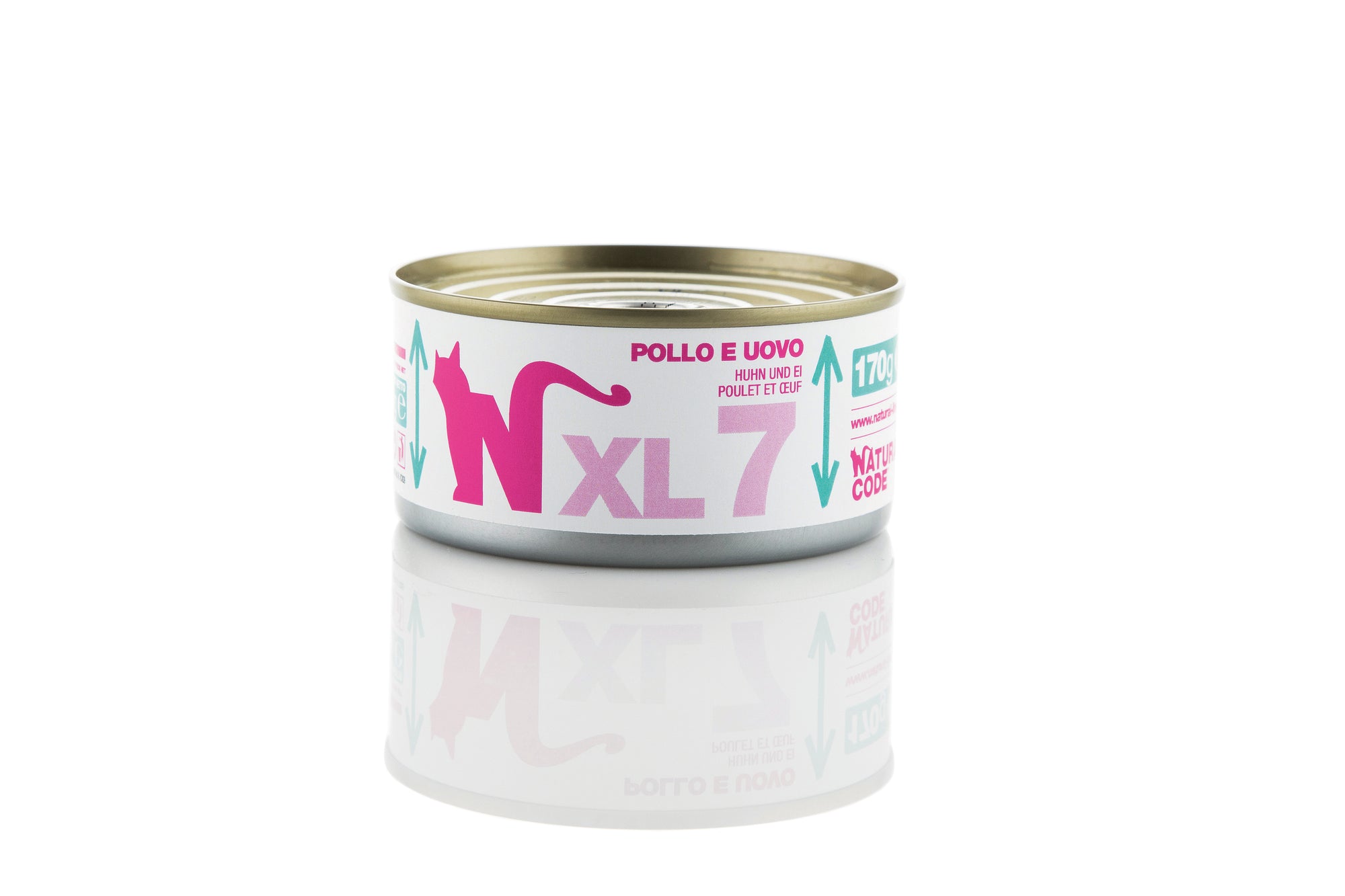 Natural Code - Umido Gatto - Pollo e Uovo  XL7 - Acqua di Cottura - Lattina 170g