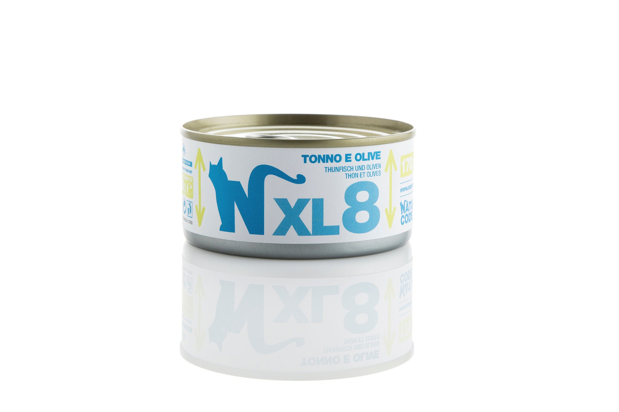 Natural Code - Umido Gatto - Tonno e Olive XL8 - Acqua di Cottura - Lattina 170g
