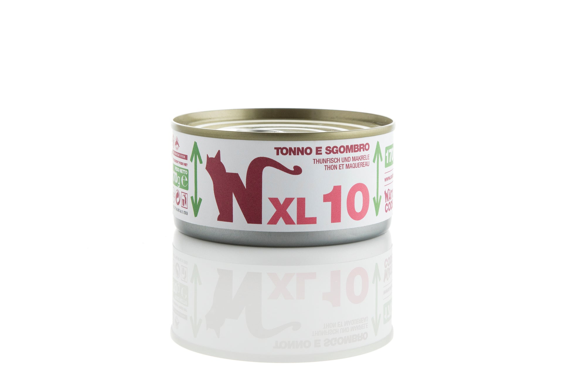 Natural Code - Umido Gatto - Tonno e Sgombro XL10 - Acqua di Cottura - Lattina 170g
