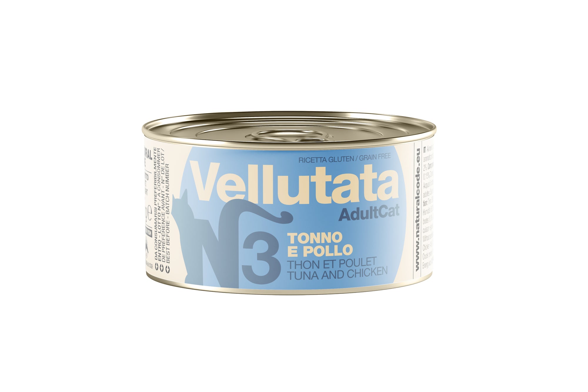 Natural Code - Umido Gatto - Tonno e Pollo V3 - Vellutata - Lattina 85g