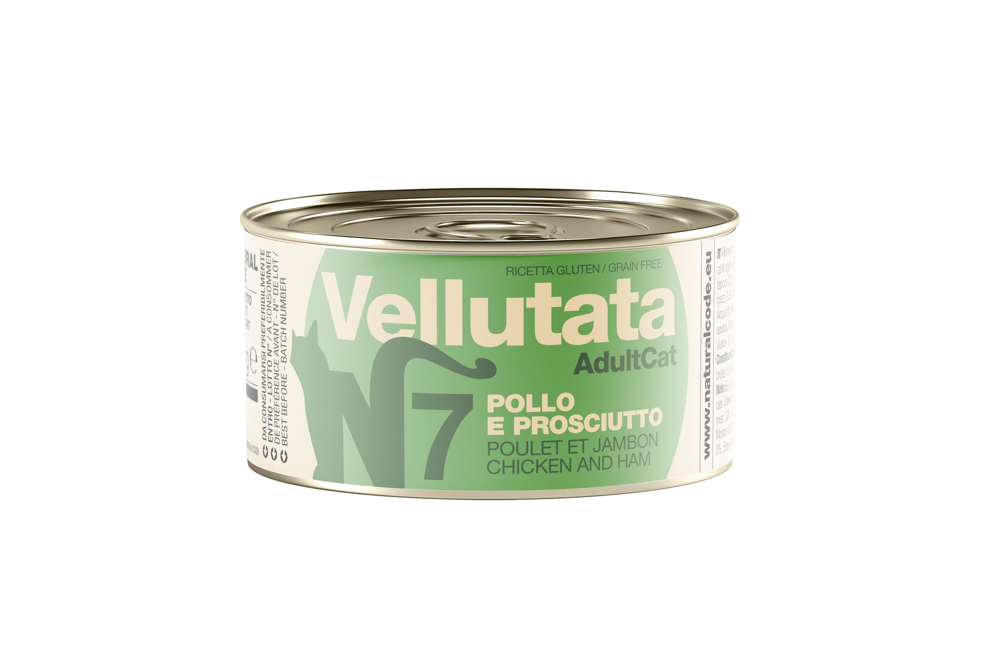 Natural Code - Umido Gatto - Pollo e Prosciutto V7 - Vellutata - Lattina 85g