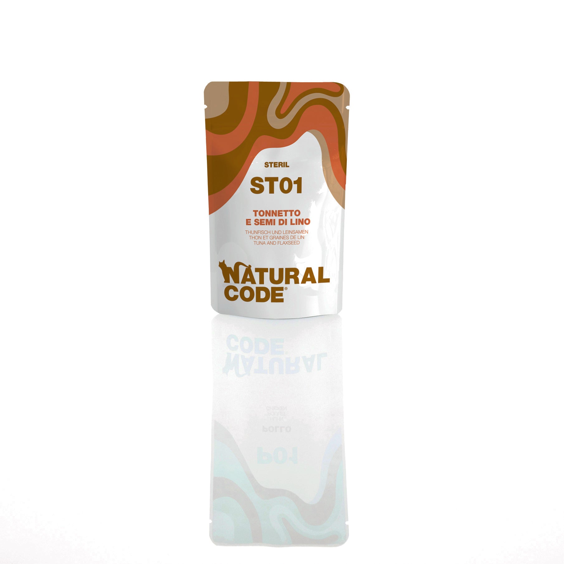 Natural Code - Umido Gatto - Steril 01 Tonnetto e Semi di Lino - Busta 70g