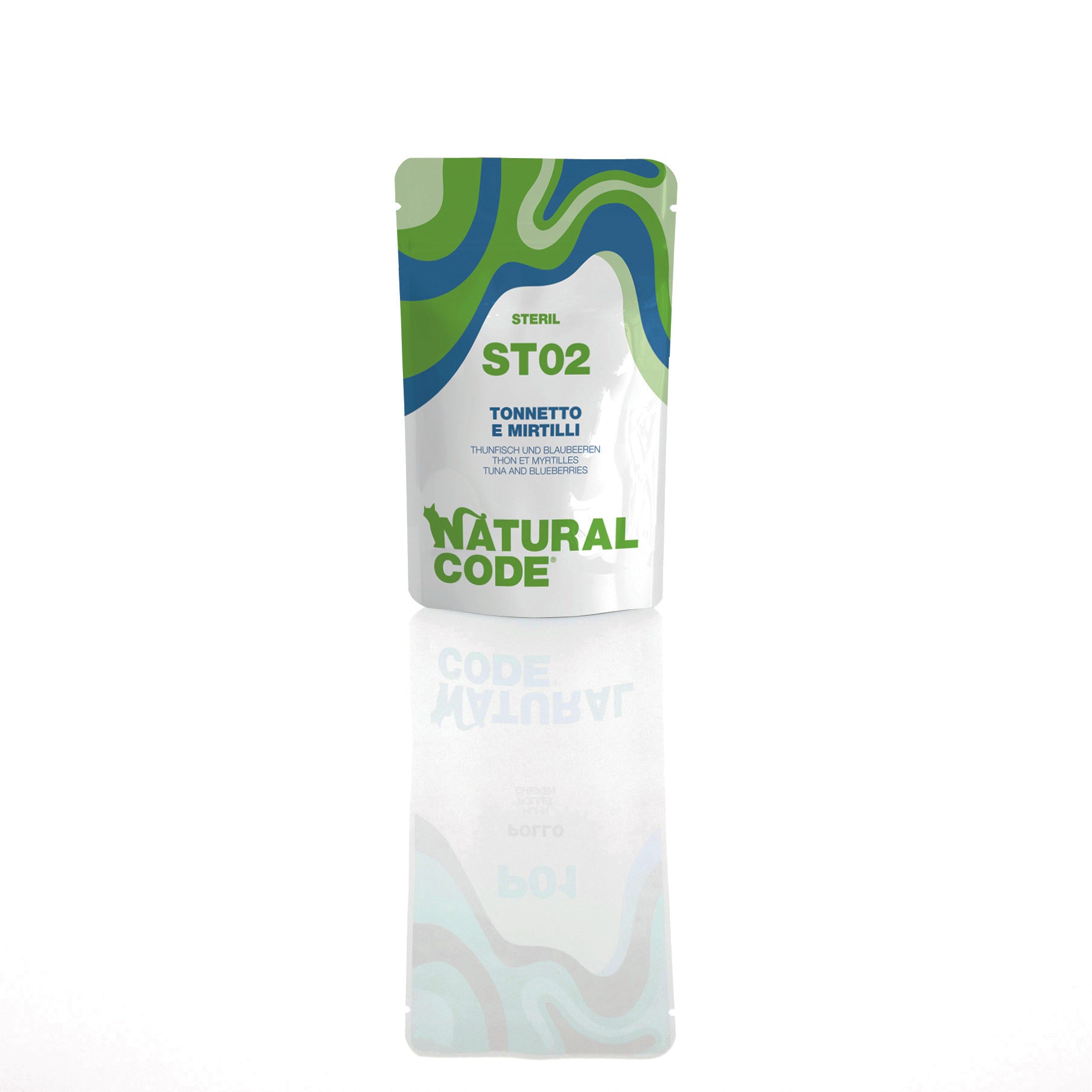 Natural Code - Umido Gatto - Steril 02 Tonnetto e Mirtilli - Busta 70g