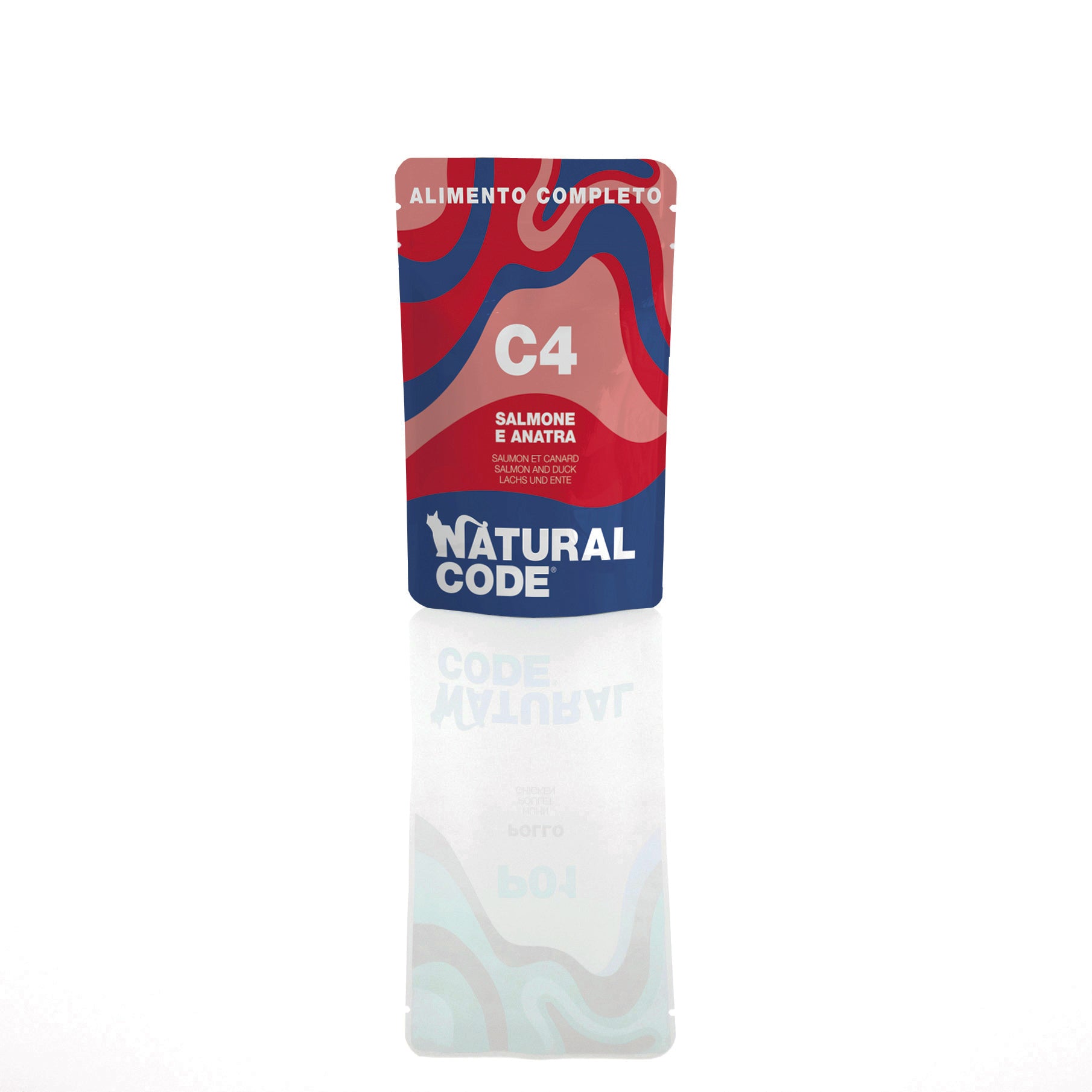 Natural Code - Umido Gatto - Salmone e Anatra C4 - Busta 70g