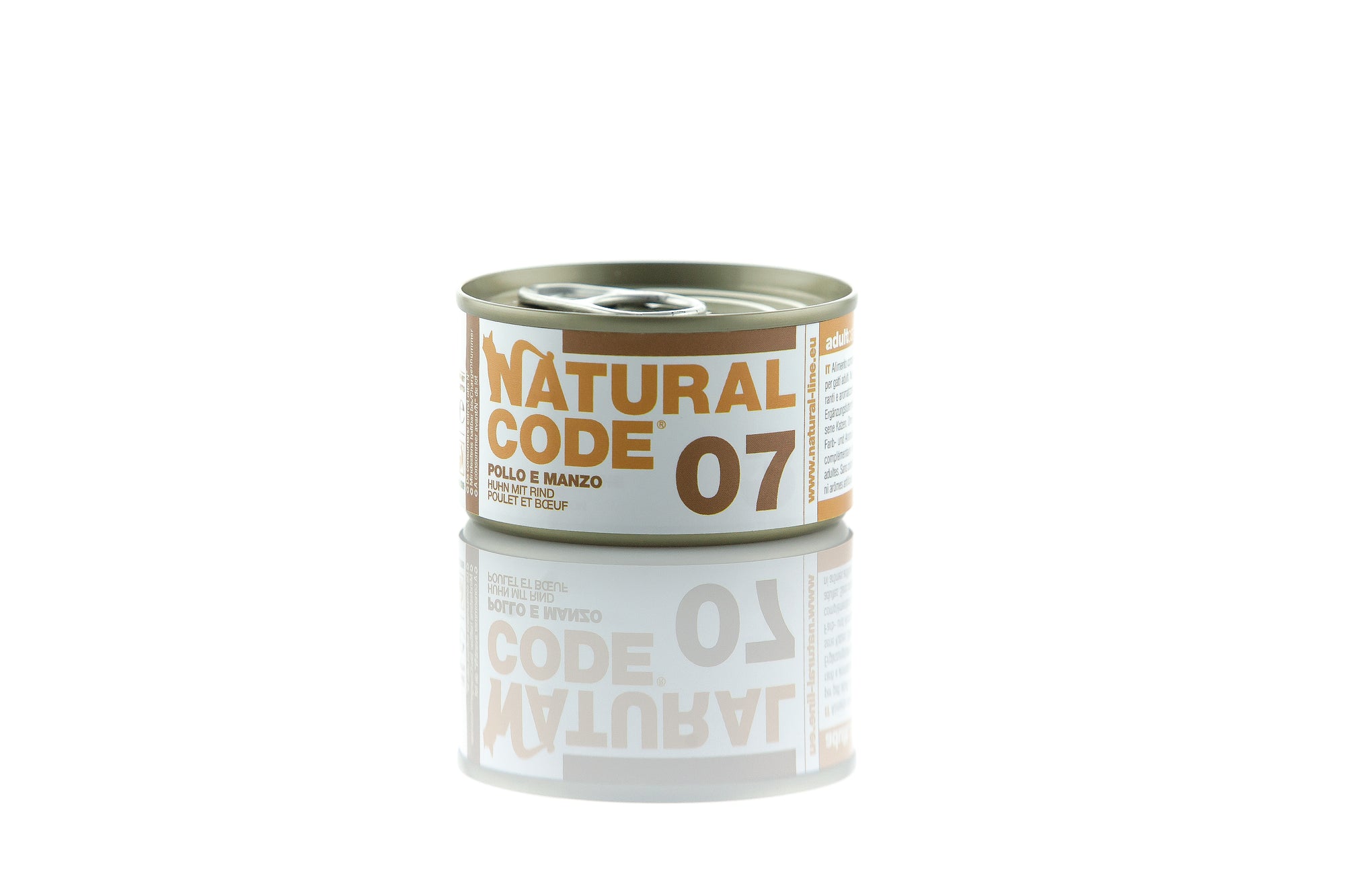 Natural Code - Umido Gatto - Pollo e Manzo 07 - Acqua di Cottura - Lattina 85g