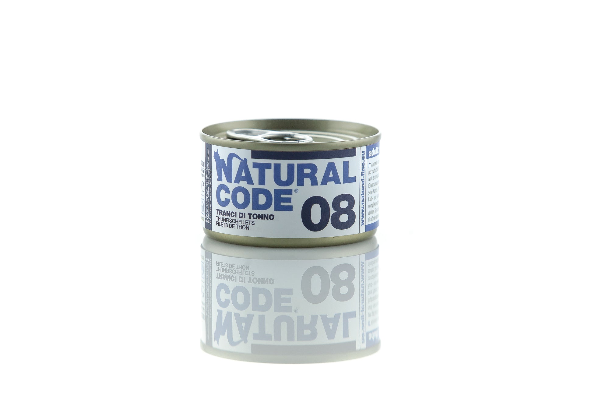 Natural Code - Umido Gatto - Tranci di Tonno 08 - Acqua di Cottura - Lattina 85g