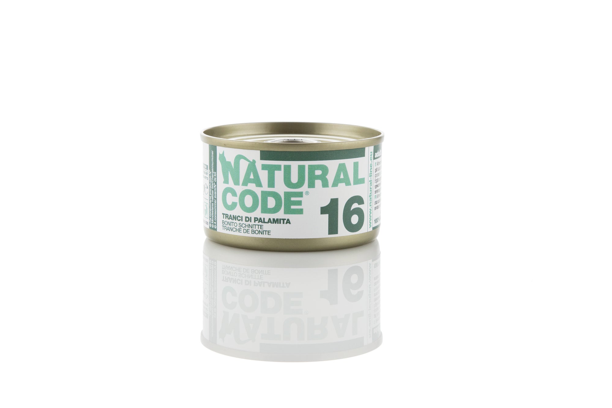Natural Code - Umido Gatto - Tranci di Palamita 16 - Acqua di Cottura - Lattina 85g