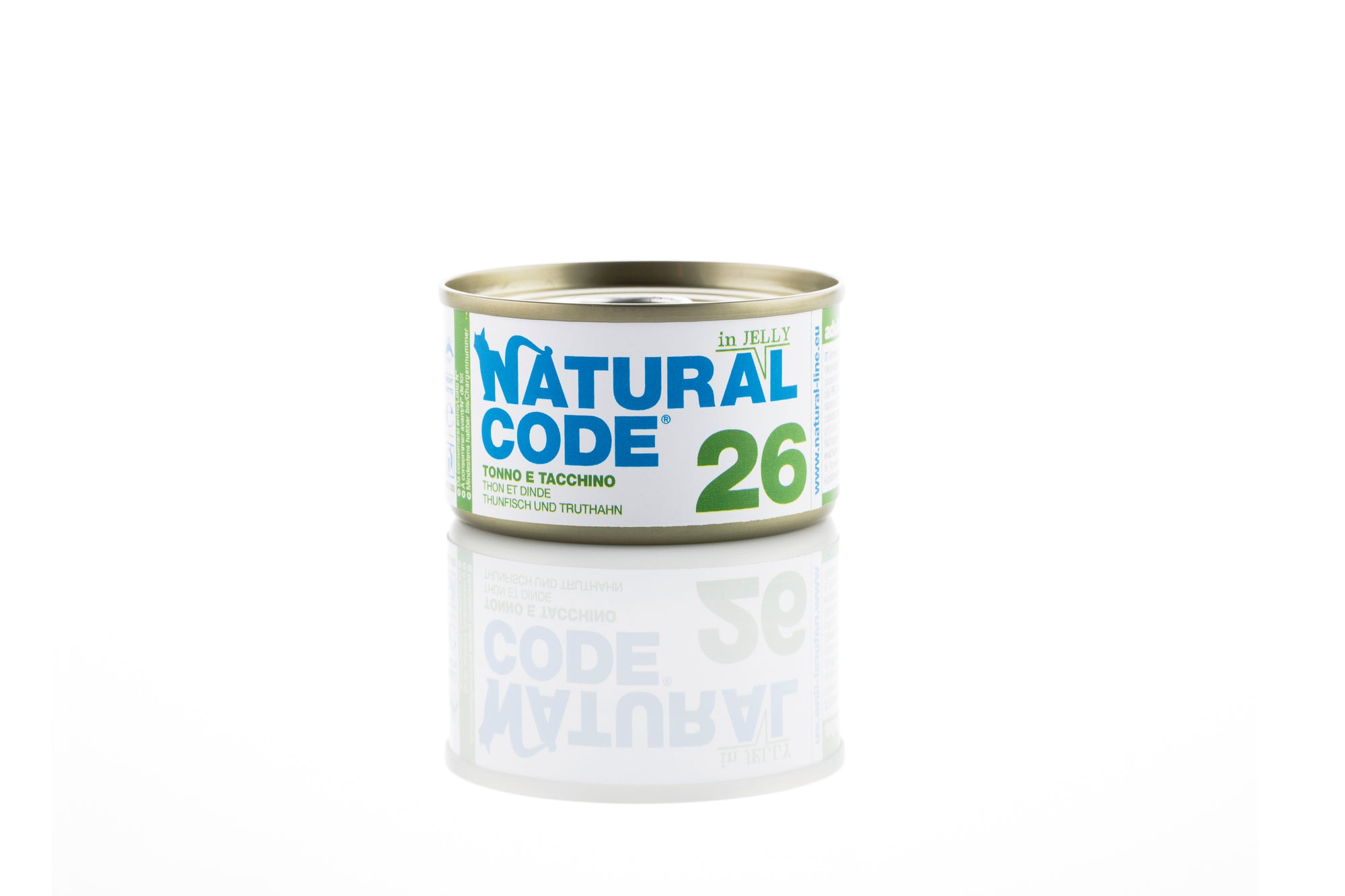 Natural Code - Umido Gatto - Tonno e Tacchino 26 - Soft Jelly - Lattina 85g