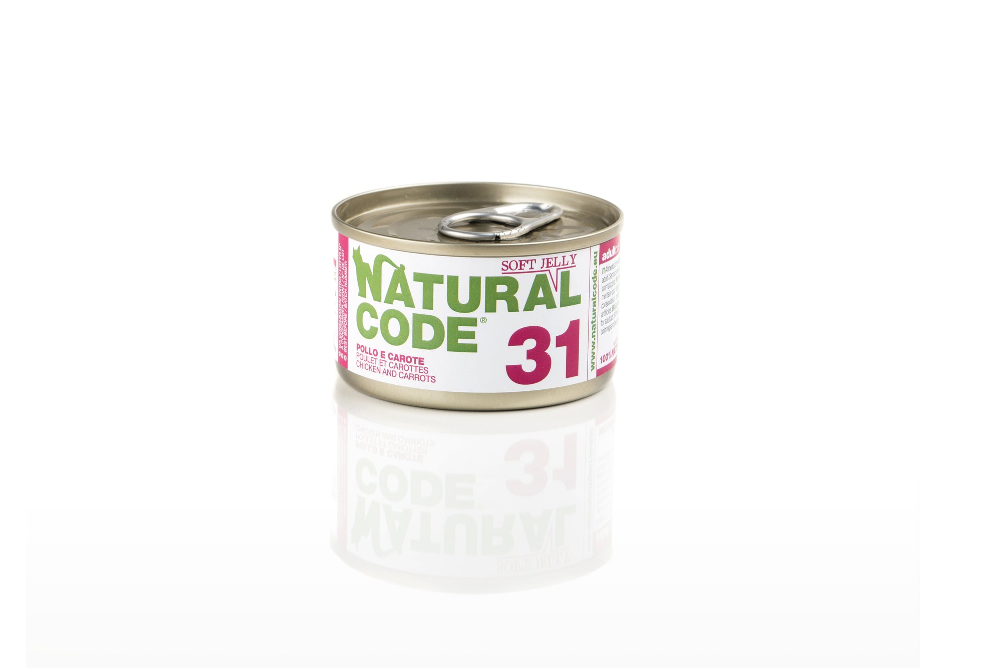 Natural Code - Umido Gatto - Pollo e Carote 31 - Soft Jelly - Lattina 85g