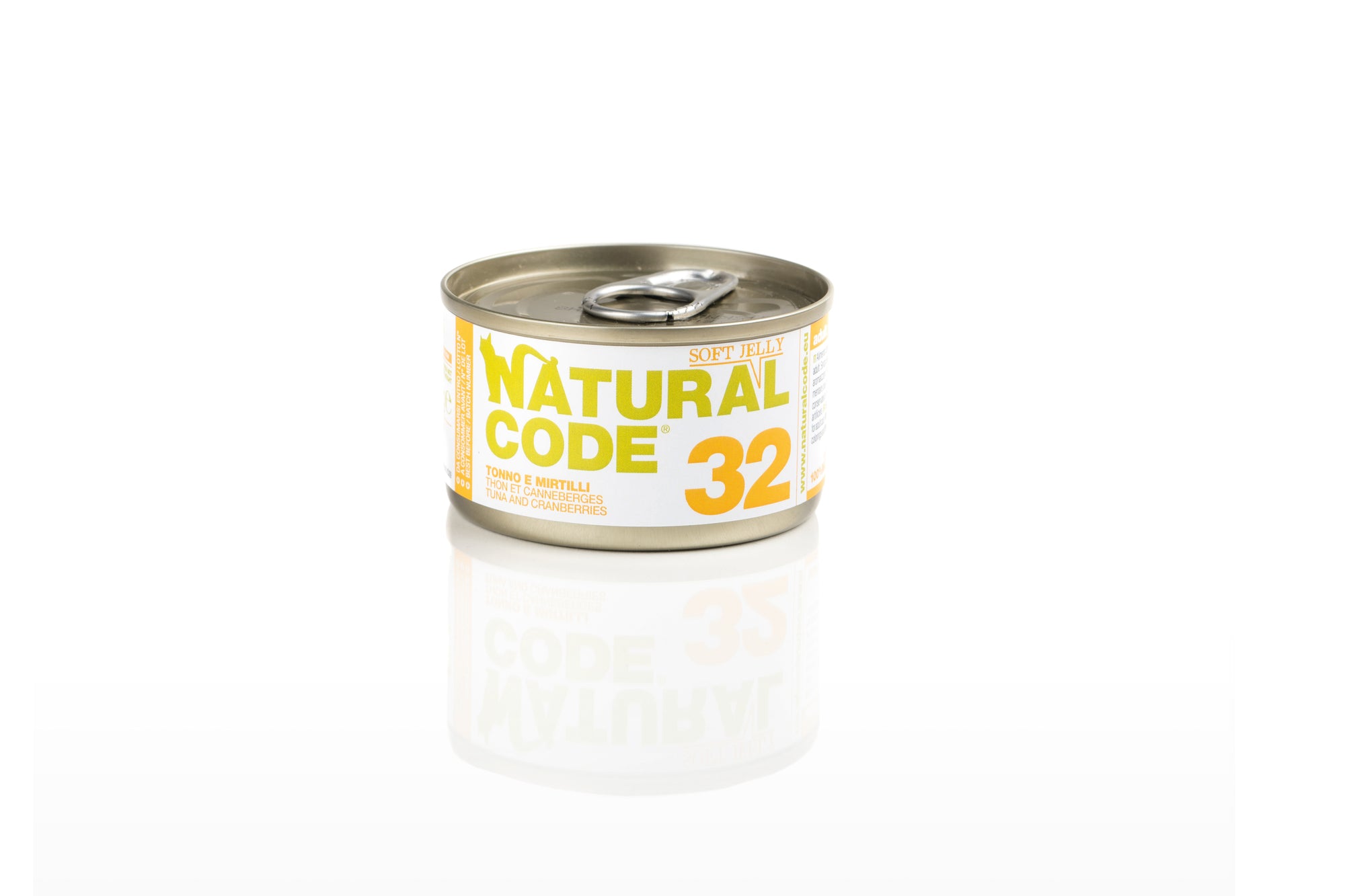Natural Code - Umido Gatto - Tonno e Mirtilli 32 - Soft Jelly - Lattina 85g