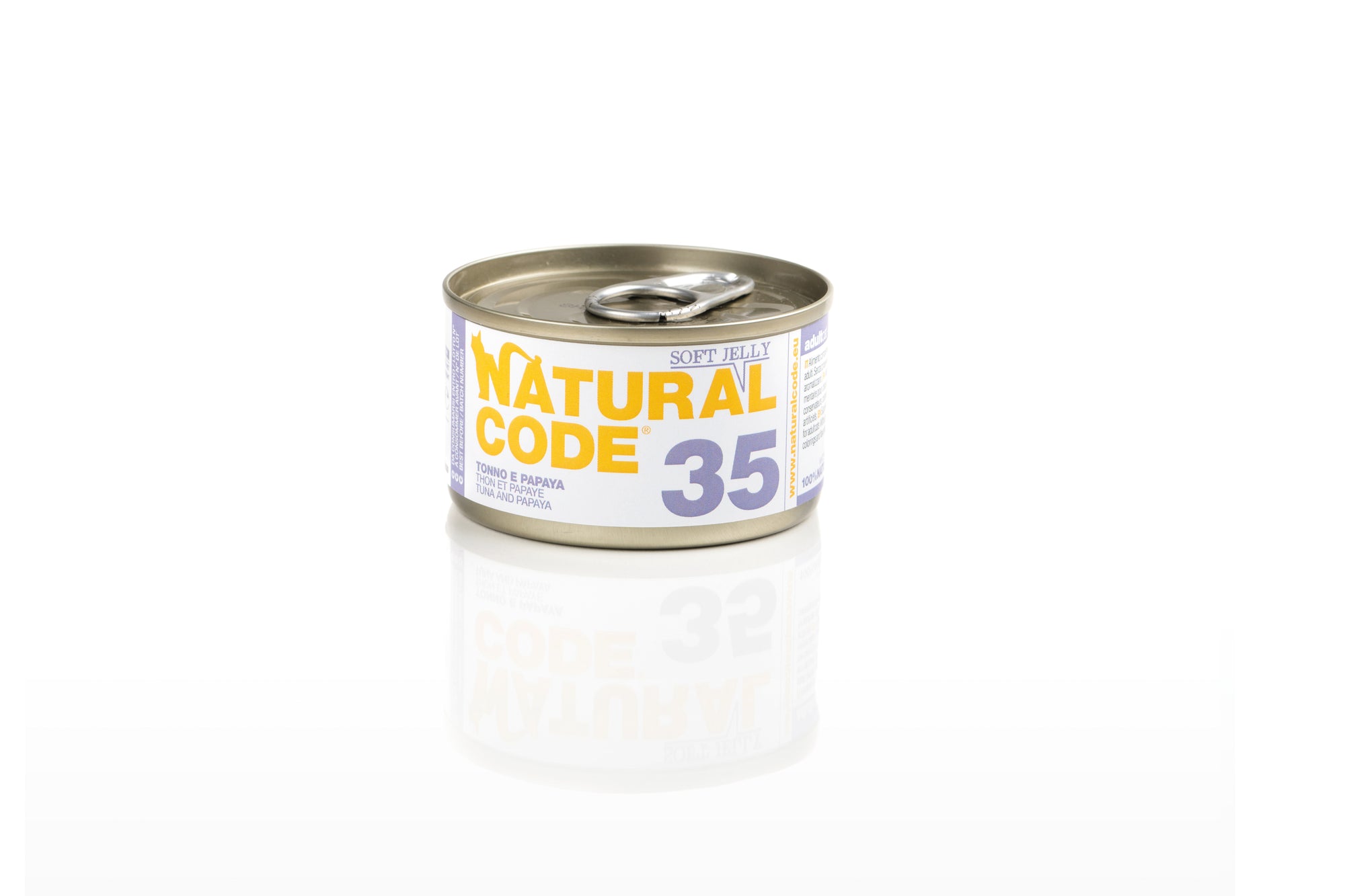 Natural Code - Umido Gatto - Tonno e Papaya 35 - Soft Jelly - Lattina 85g
