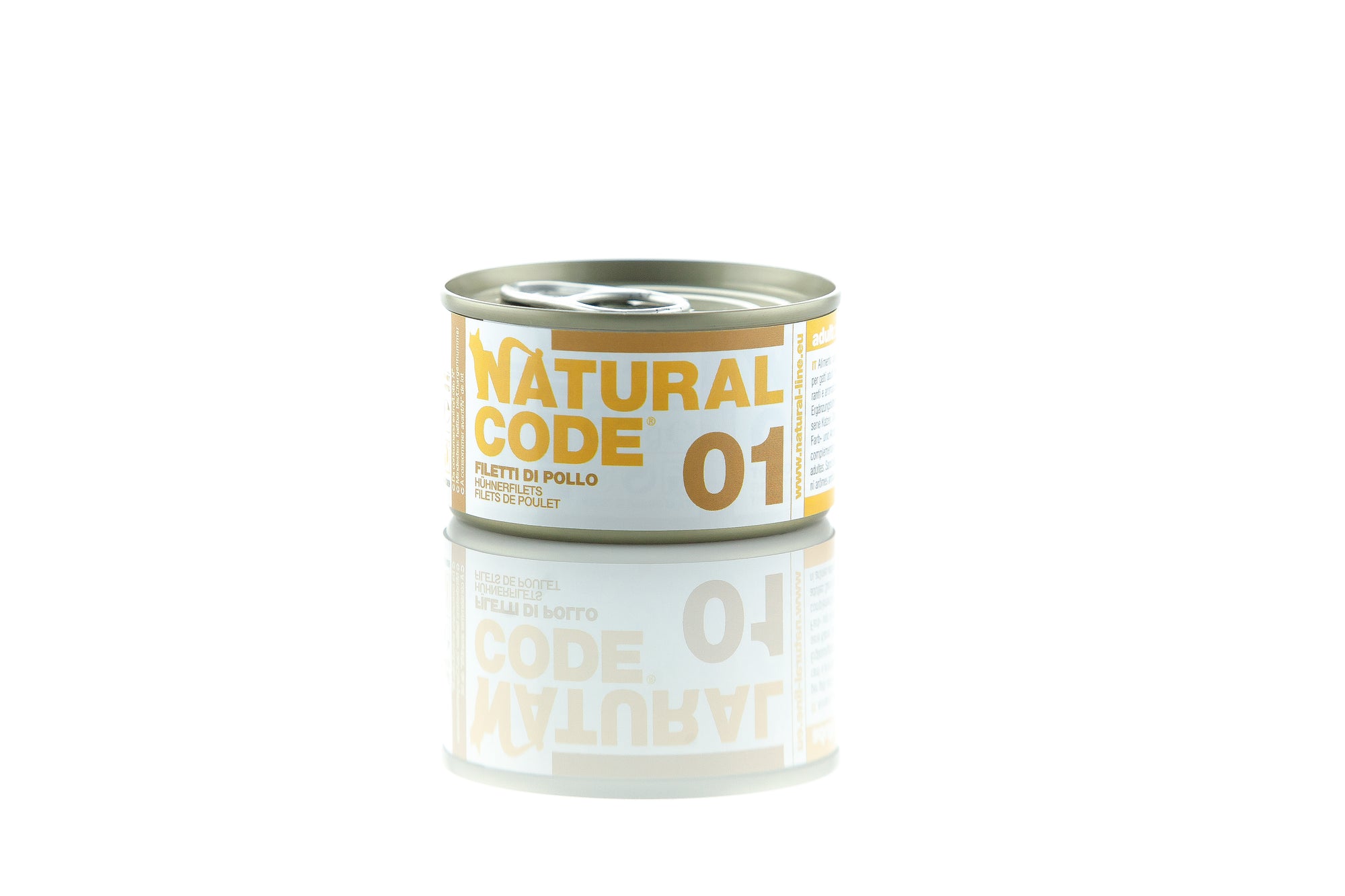 Natural Code - Umido Gatto - Filetti di Pollo 01 - Acqua di Cottura - Lattina 85g