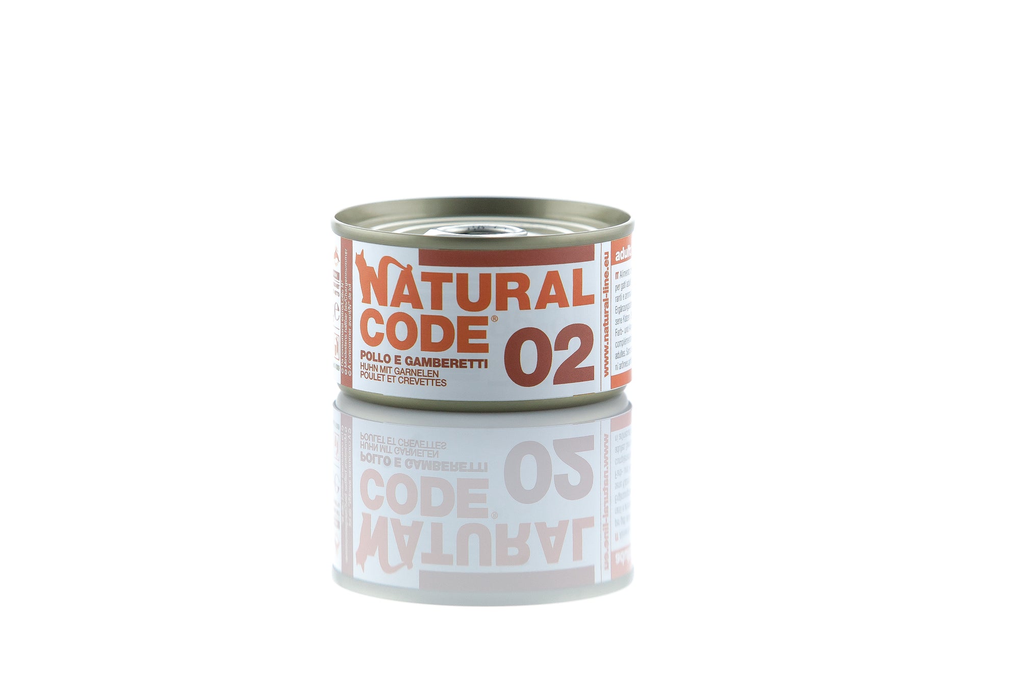 Natural Code - Umido Gatto - Pollo e Gamberetti 02 - Acqua di Cottura - Lattina 85g