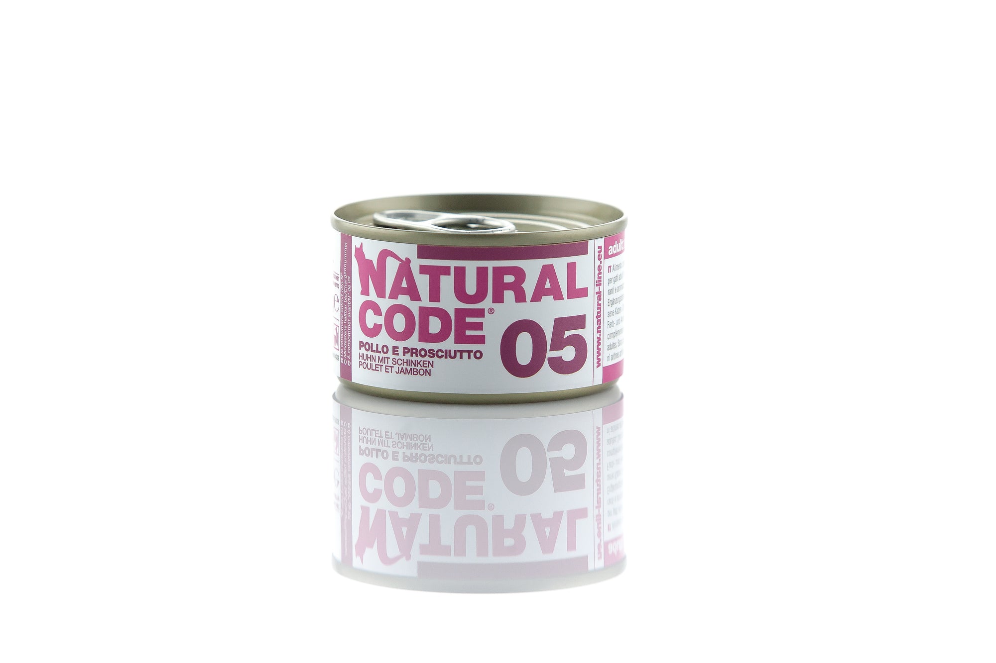 Natural Code - Umido Gatto - Pollo e Prosciutto 05 - Acqua di Cottura - Lattina 85g