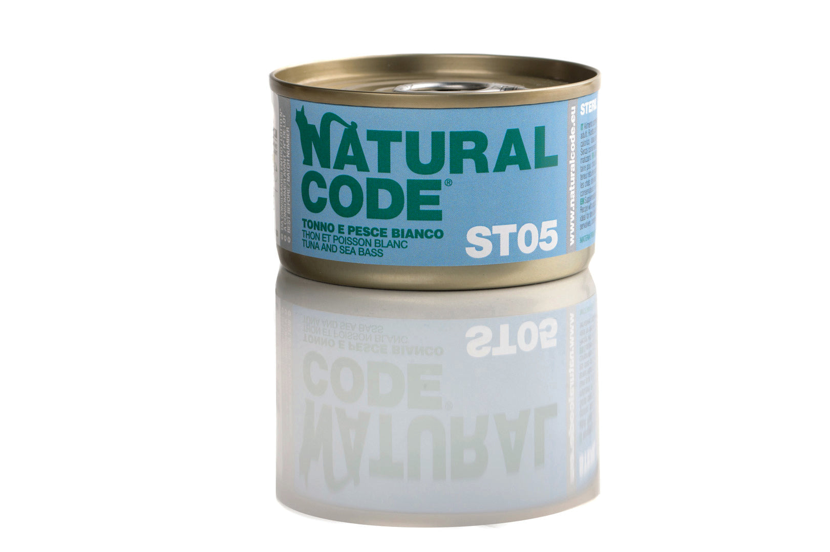 Natural Code - Umido Gatto - Steril 05 Tonno e Pesce Bianco - Lattina 85g