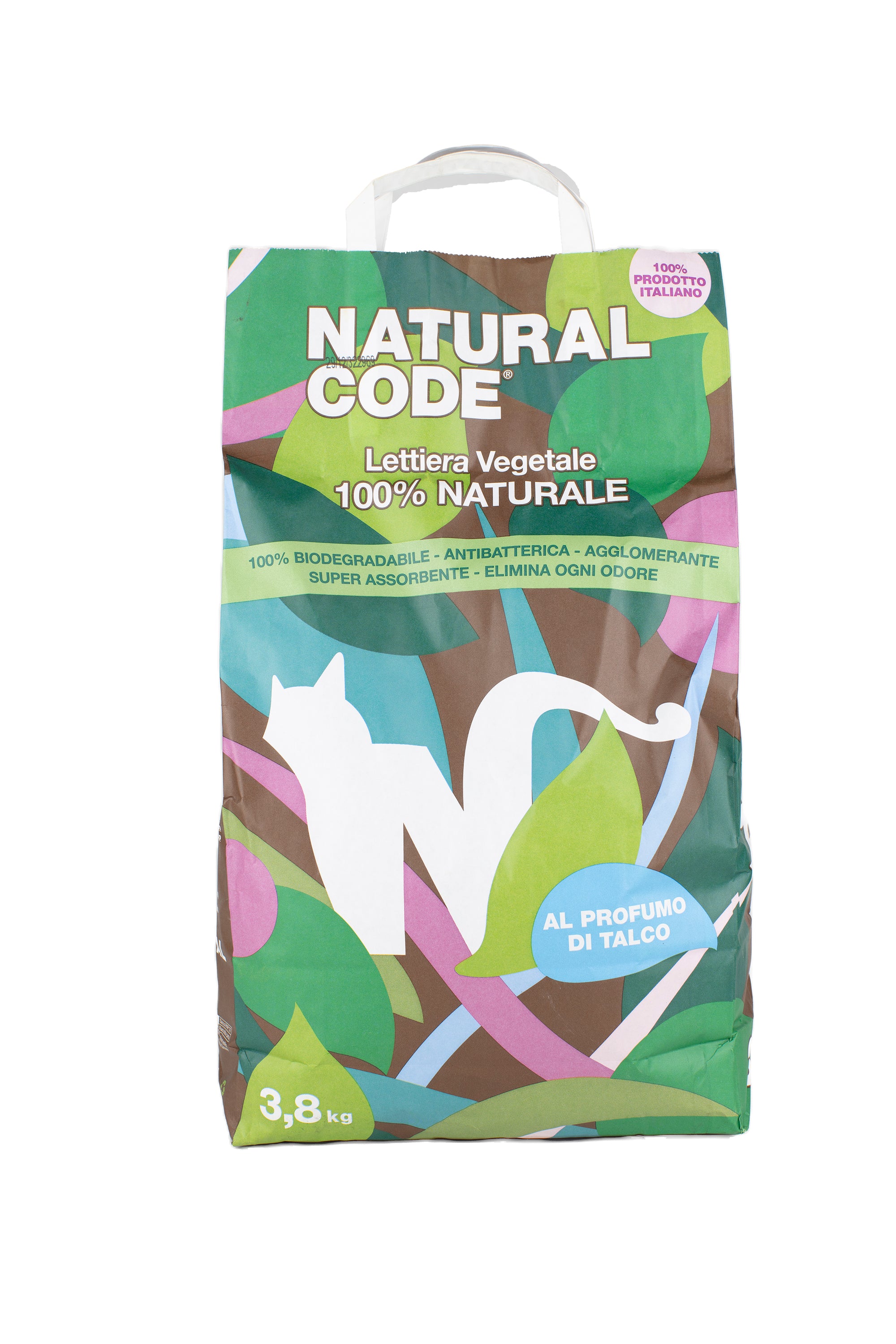 Natural Code - Lettiera Vegetale Agglom. Talco 3,8Kg