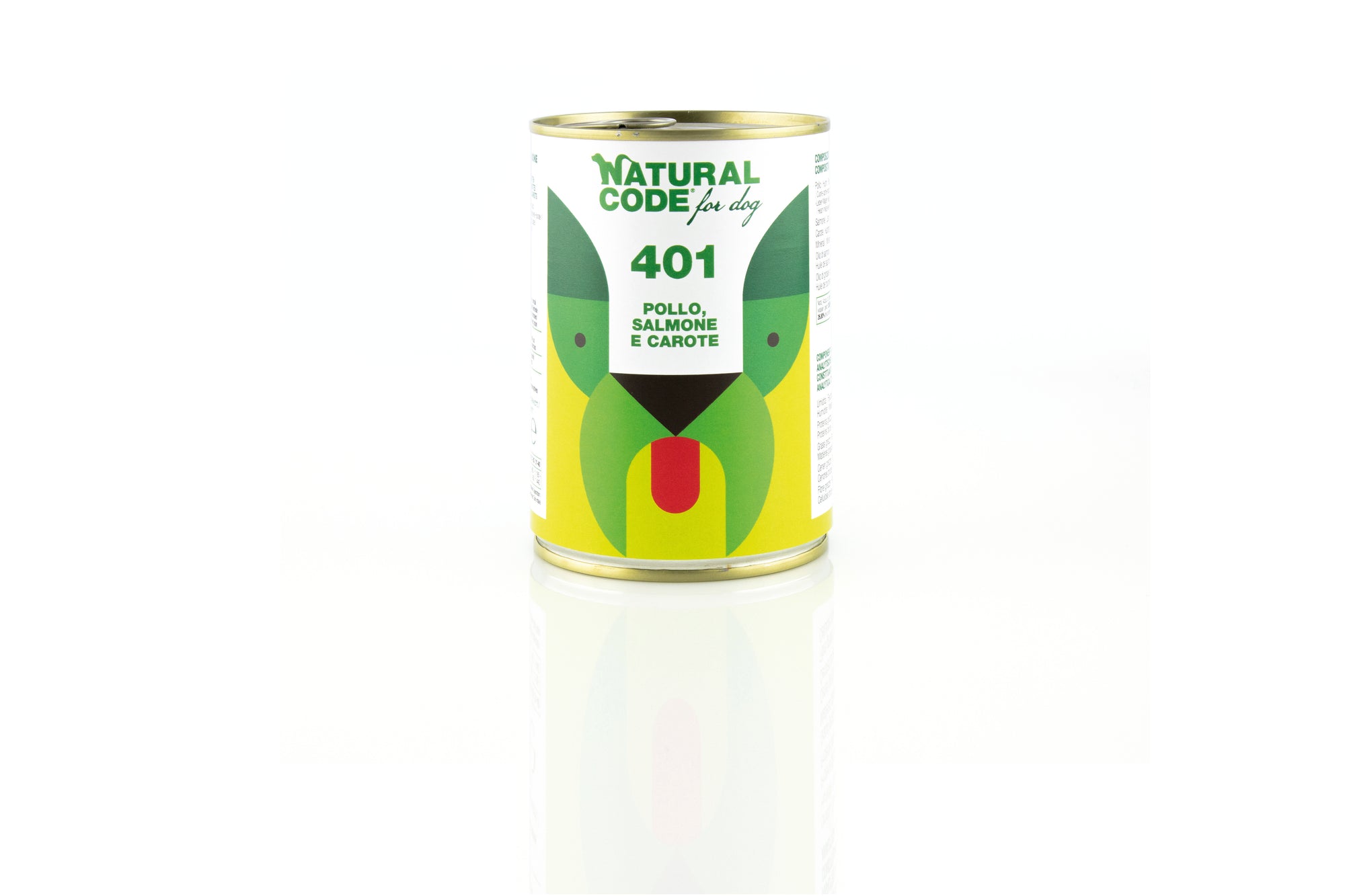 Natural Code - Umido Cane - Pollo, Salmone e Carote 401 - Paté - Lattina 400g