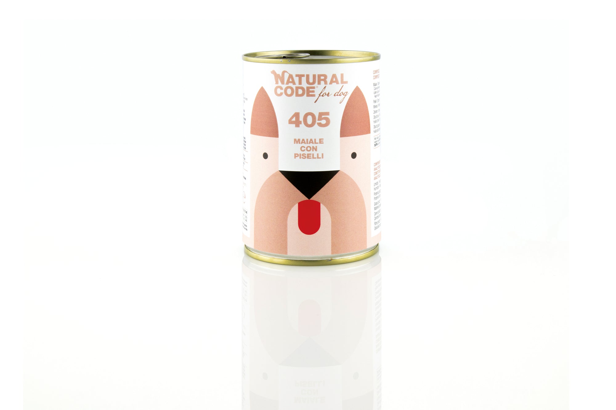 Natural Code - Umido Cane - Maiale e Piselli 405 - Paté - Lattina 400g
