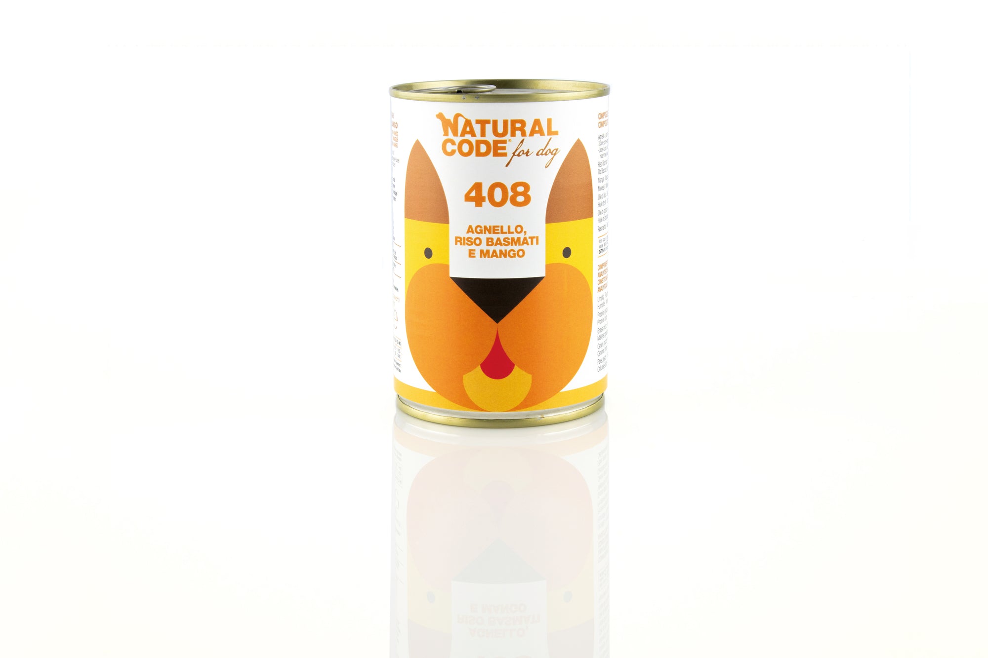 Natural Code - Umido Cane - Agnello, Riso Basmati e Mango 407 - Paté - Lattina 400g