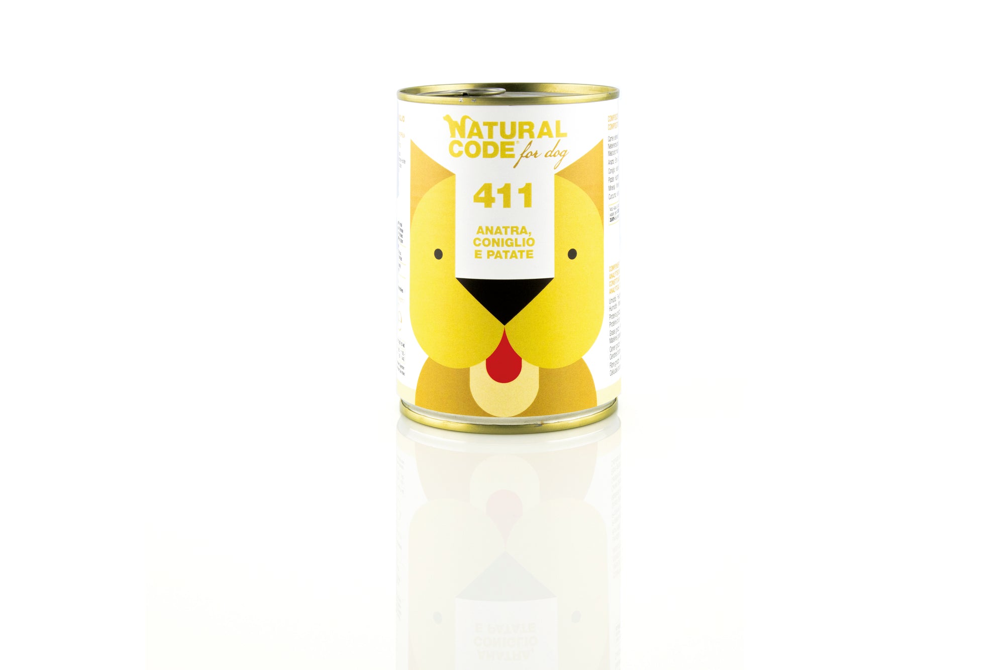 Natural Code - Umido Cane - Anatra, Coniglio e Patate 410 - Paté - Lattina 400g