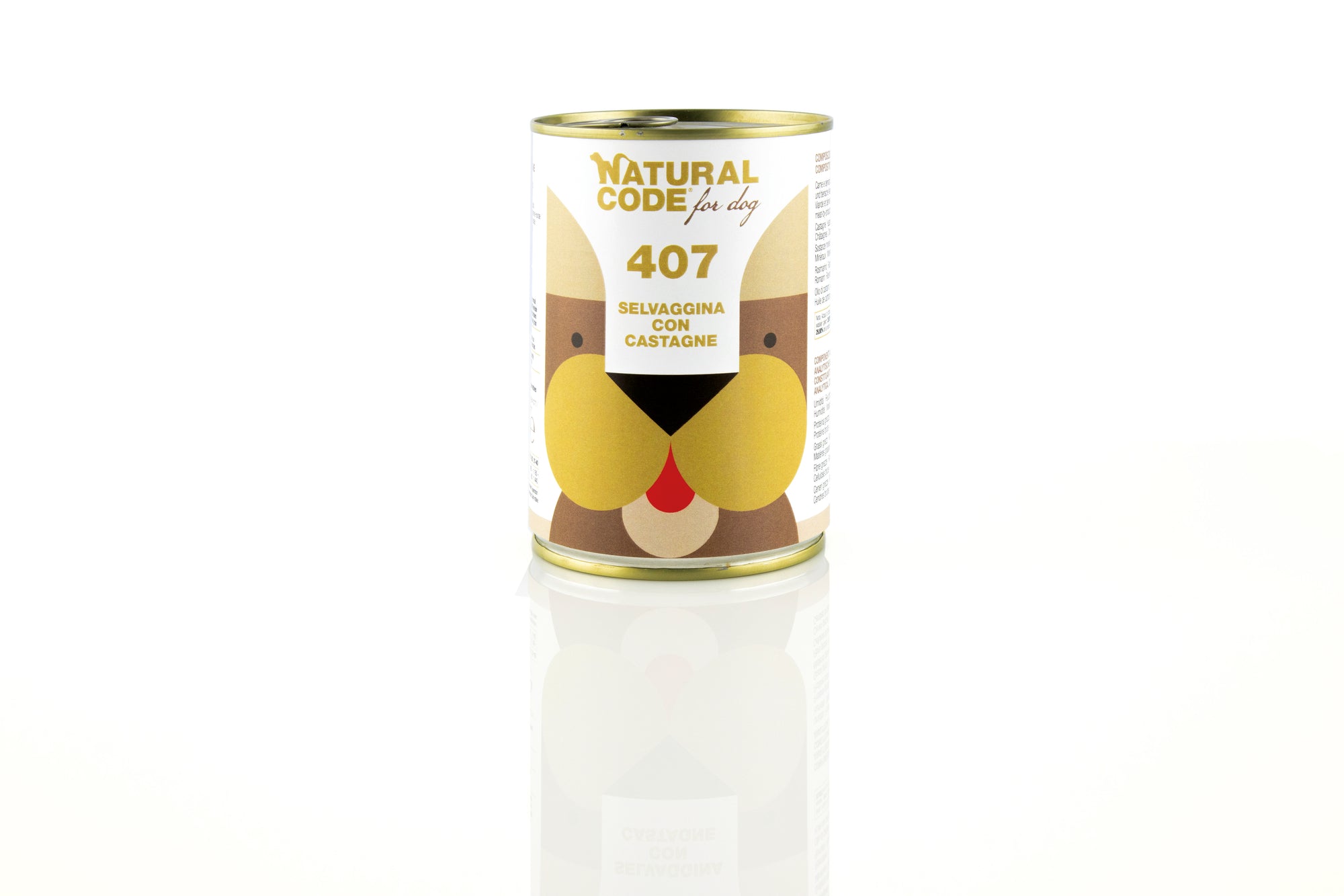 Natural Code - Umido Cane - Selvaggina e Castagne 406 - Paté - Lattina 400g