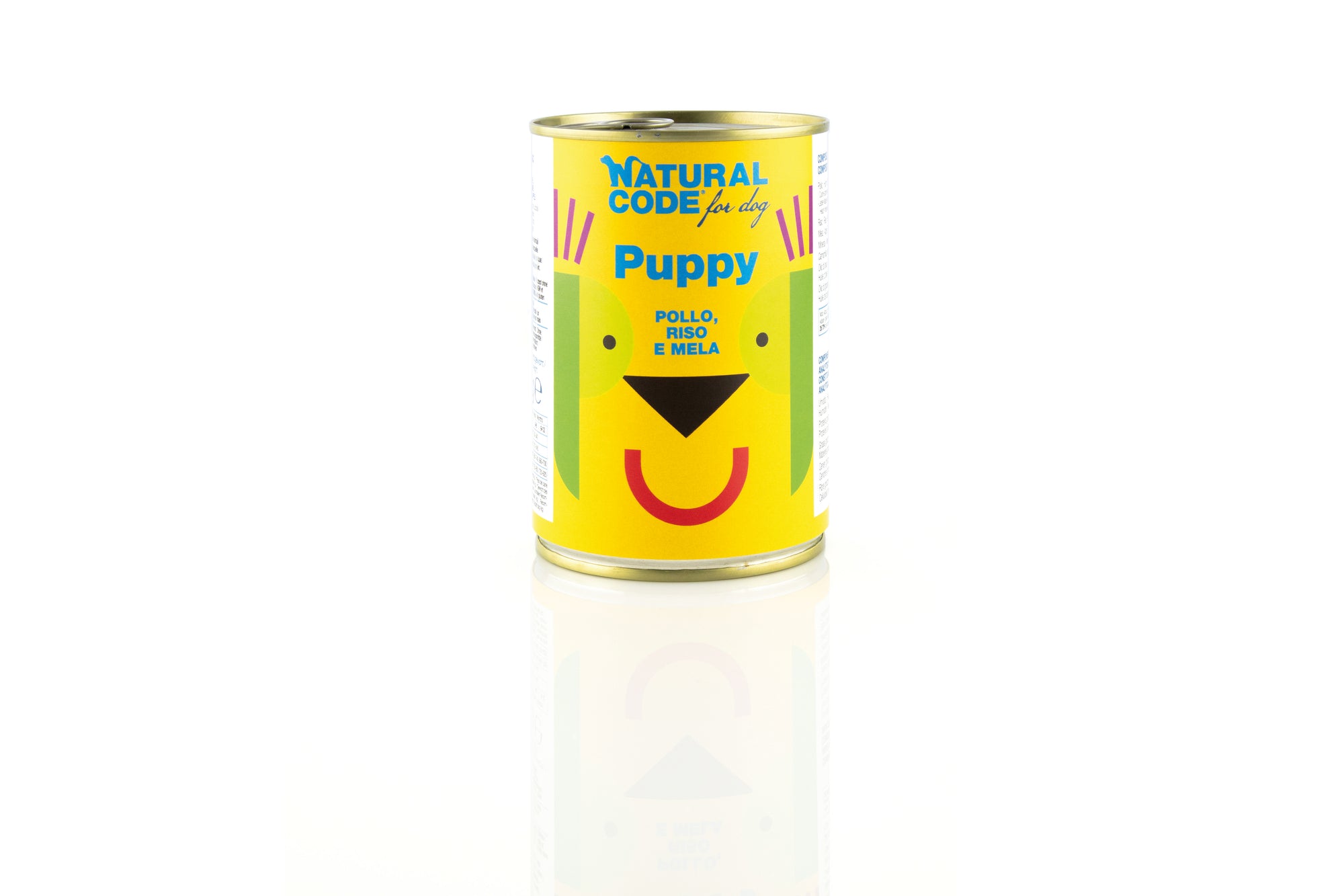Natural Code - Umido Cane - Puppy 01 Pollo, Riso e Mela - Paté - Lattina 400g