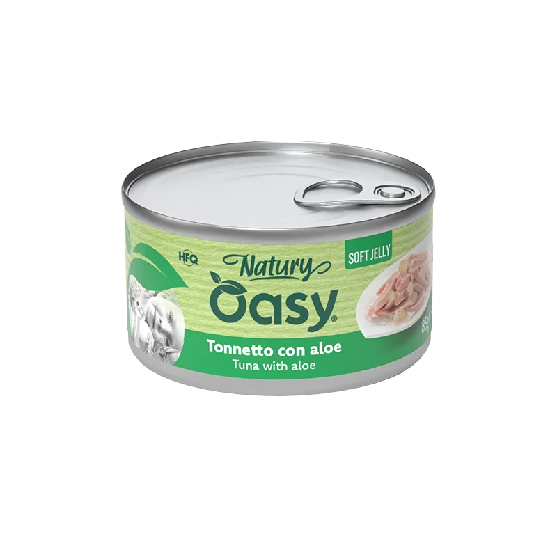 Oasy Natury Soft Jelly - Tonnetto con Aloe - Alimento complementare in gelatina per gatti adulti