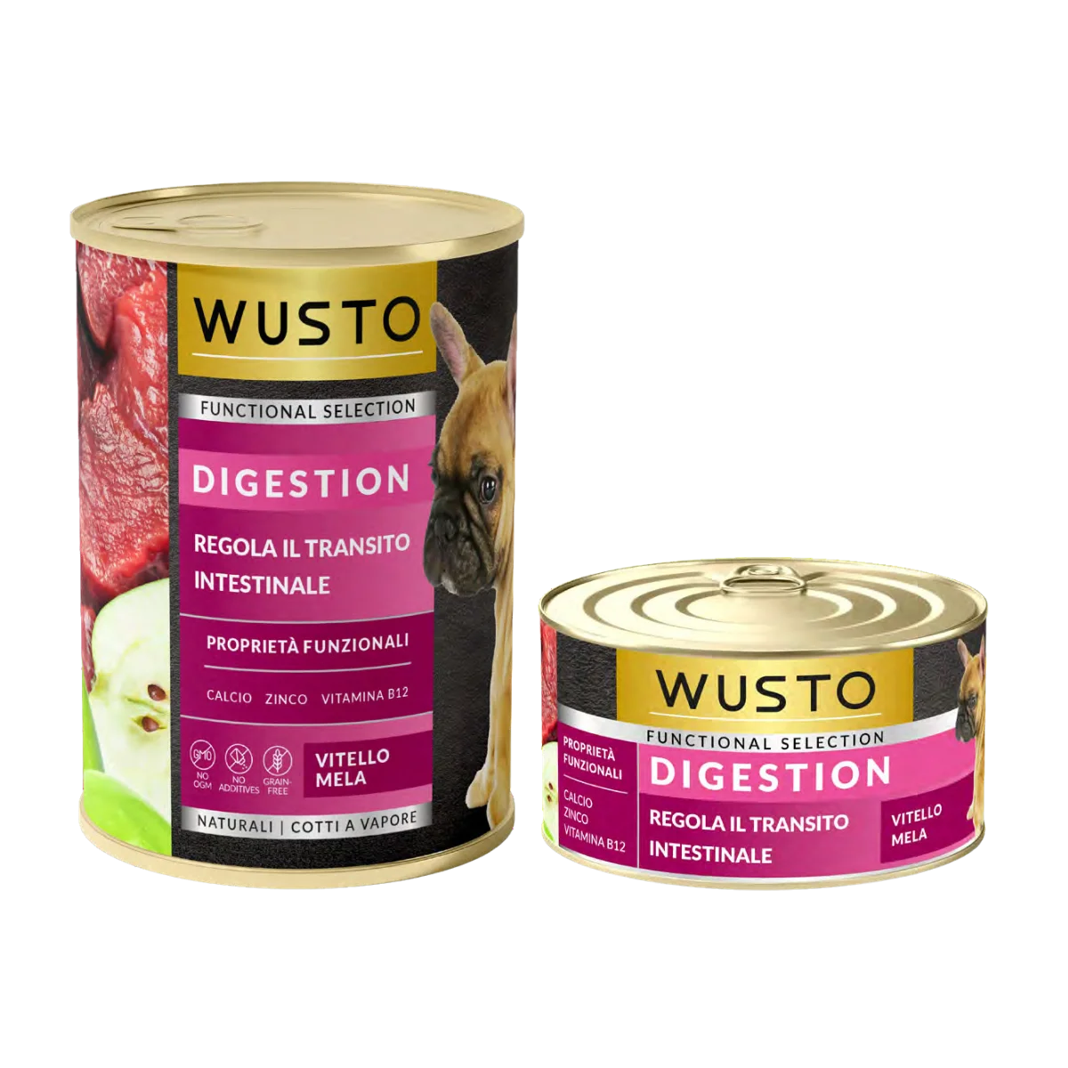 Wusto Linea Funcional Cane - Patè Digestion Vitello e Mela