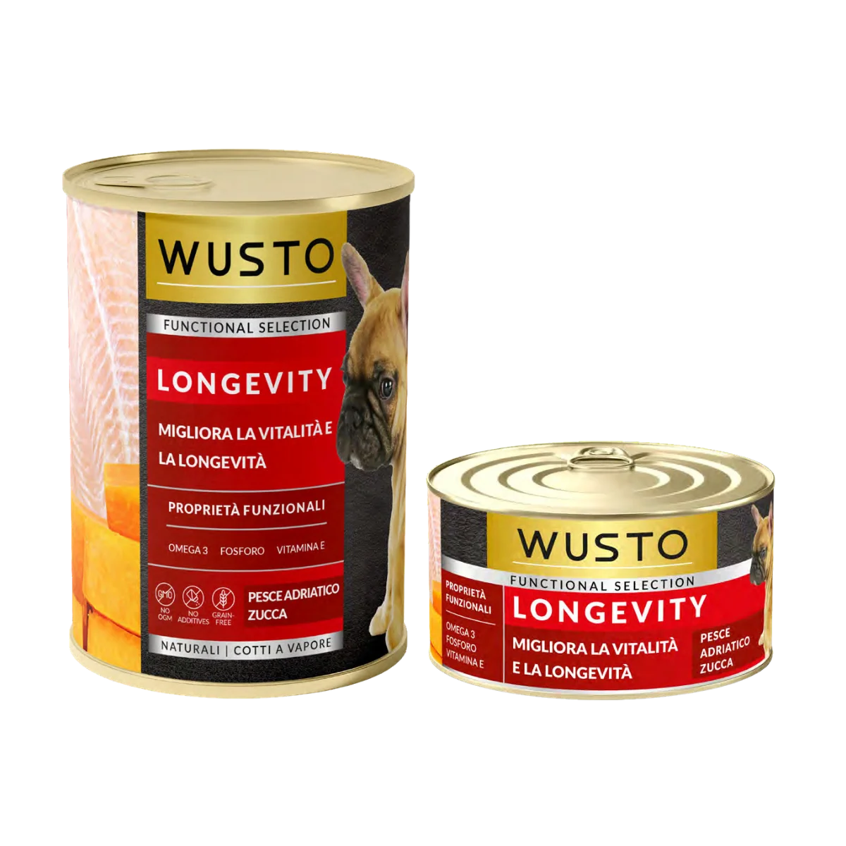 Wusto Linea Funcional Cane - Patè Longevity Pesce Adriatico e Zucca