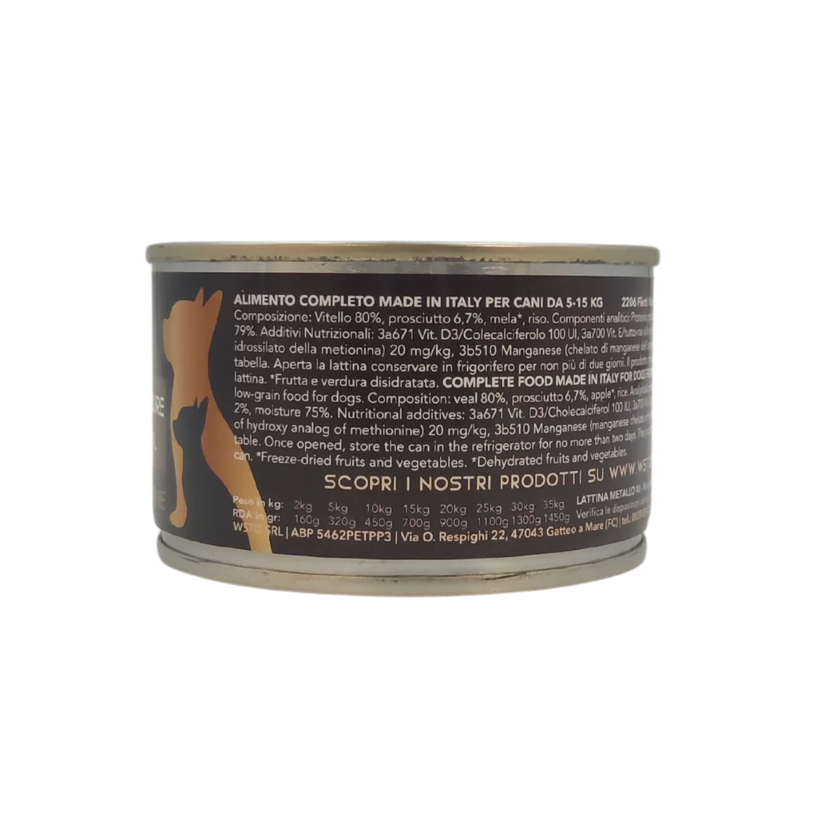 Vitello Prosciutto Verdure - Filetti in Salsa Natural - Cotti al vapore - 80% di carne - 150 g