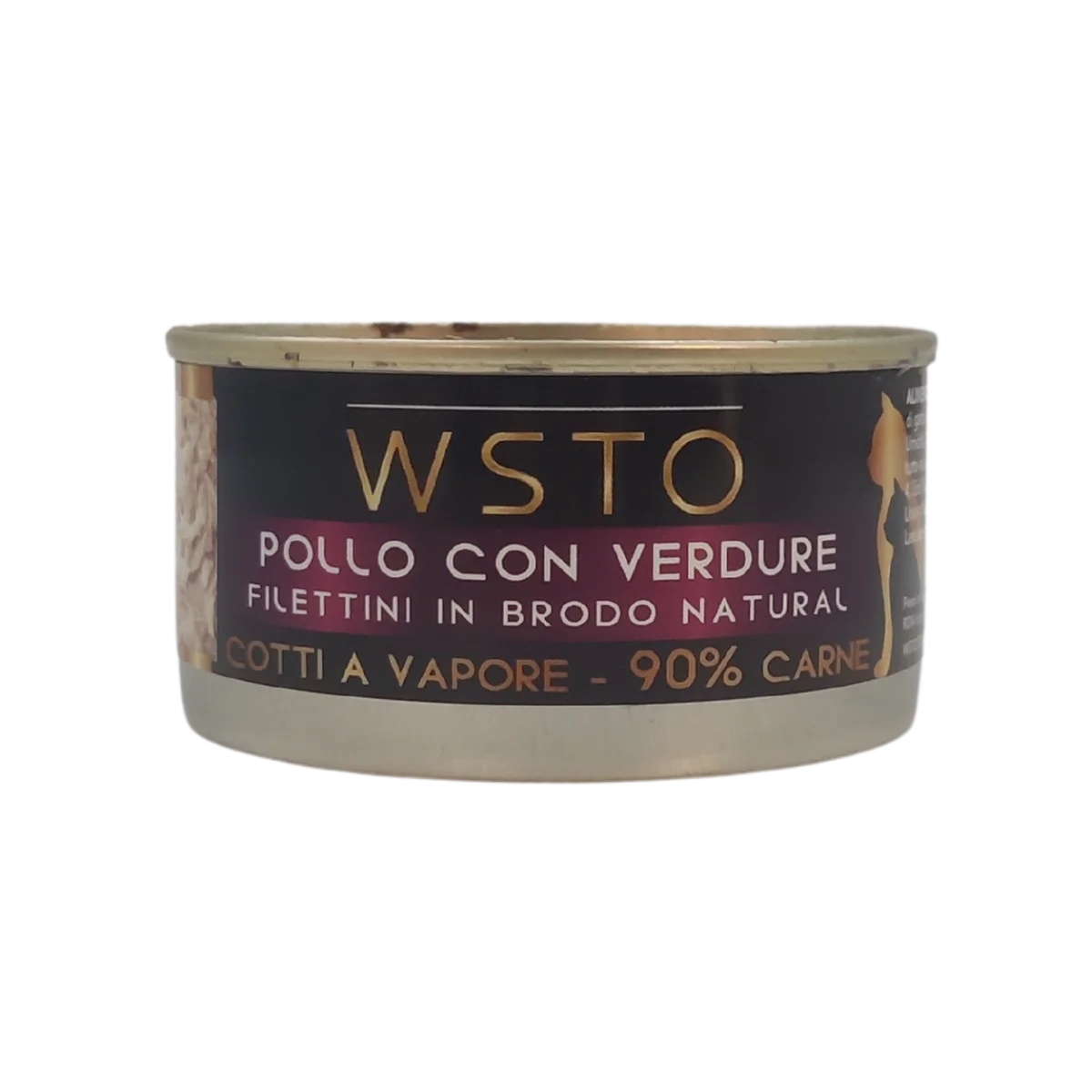 Pollo con Verdure - Filettini in brodo natural - Cotti al vapore - 90% Carne - 85 g