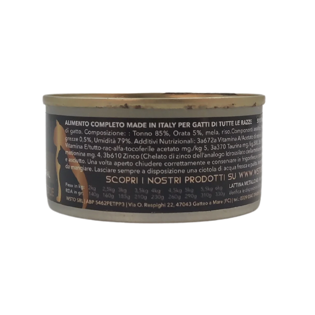 Tonno e orata - Filettini in brodo natural - Cotti al vapore - 90% Pesce - 85 g