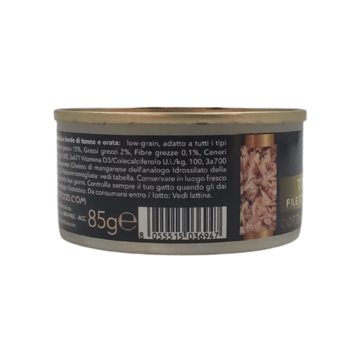 Tonno e orata - Filettini in brodo natural - Cotti al vapore - 90% Pesce - 85 g