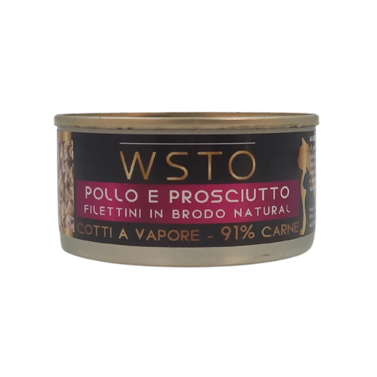 Pollo e prosciutto - Filettini in brodo natural - Cotti al vapore - 91% Carne - 85 g