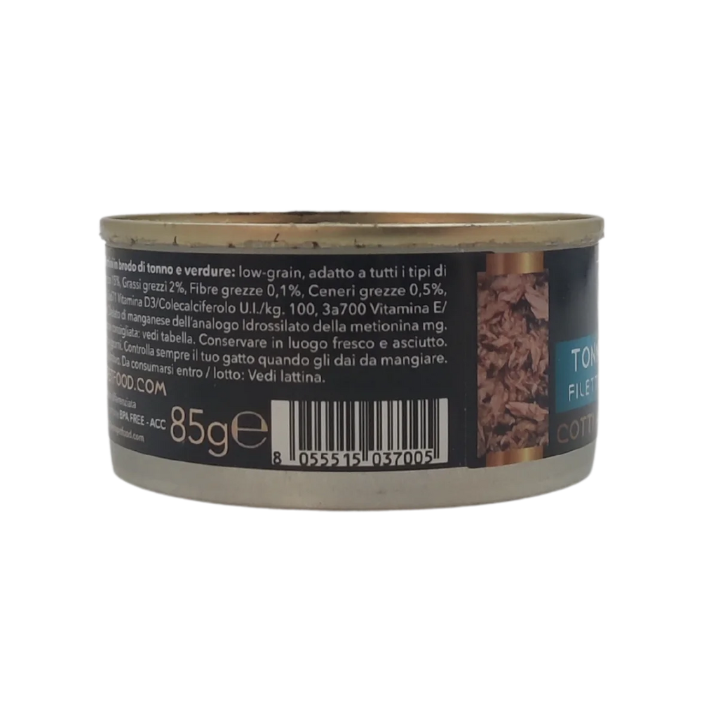 Tonno con verdure - Filettini in brodo natural - Cotti al vapore - 91% Pesce - 85 g