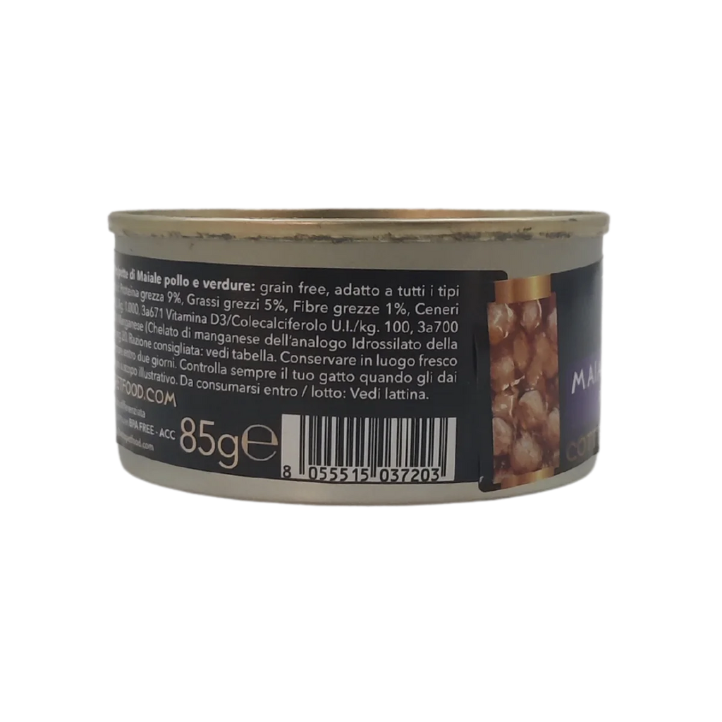 Maiale, Pollo e Verdure - Polpette natural - Cotti al vapore - 80% Carne - 85 g