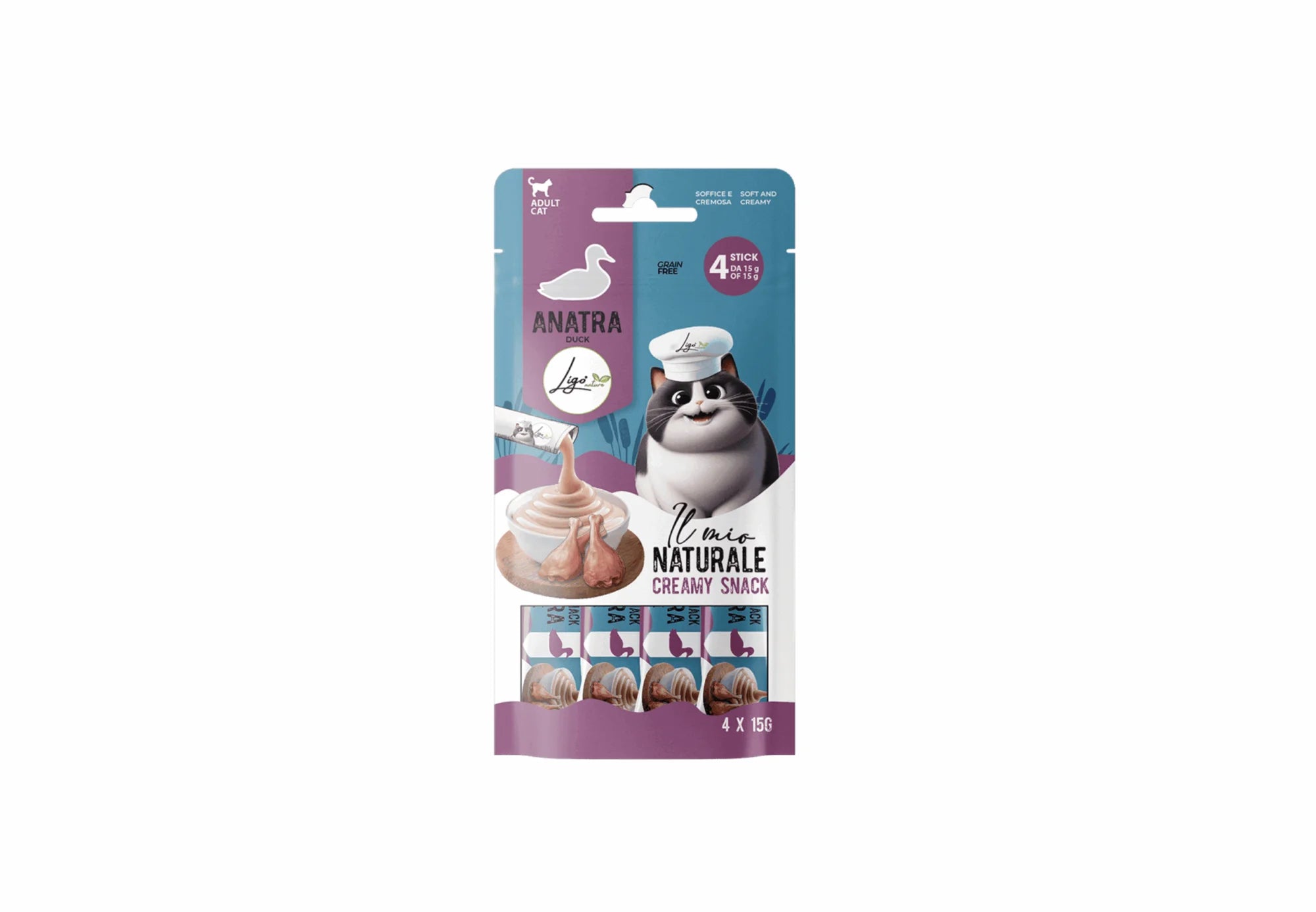 Ligo Nature - Creamy Snack di Anatra - 4x15gr