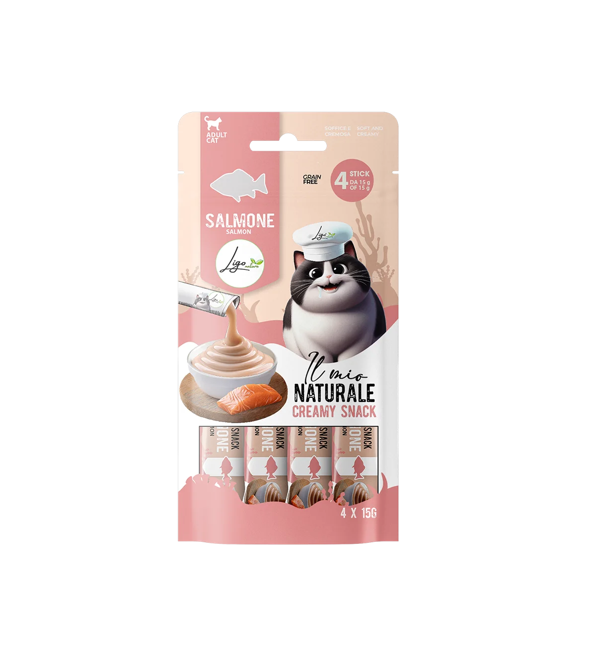 Ligo Nature - Creamy Snack di Salmone - 4x15gr