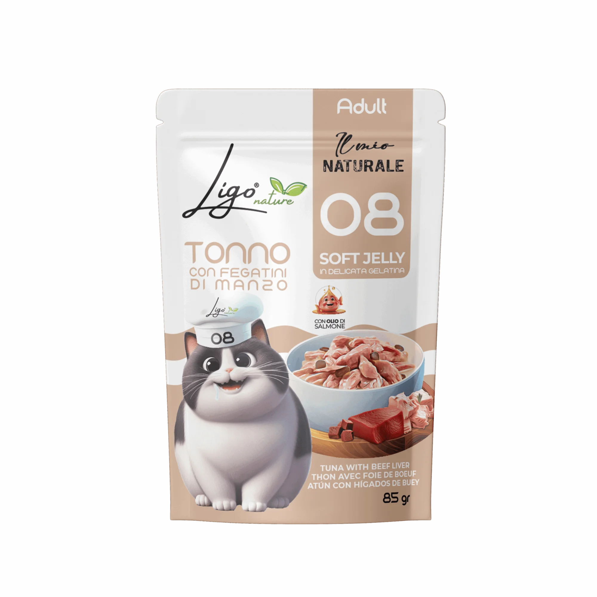 Ligo Nature - Soft Jelly Tonno con Fegatini di Manzo - 85gr