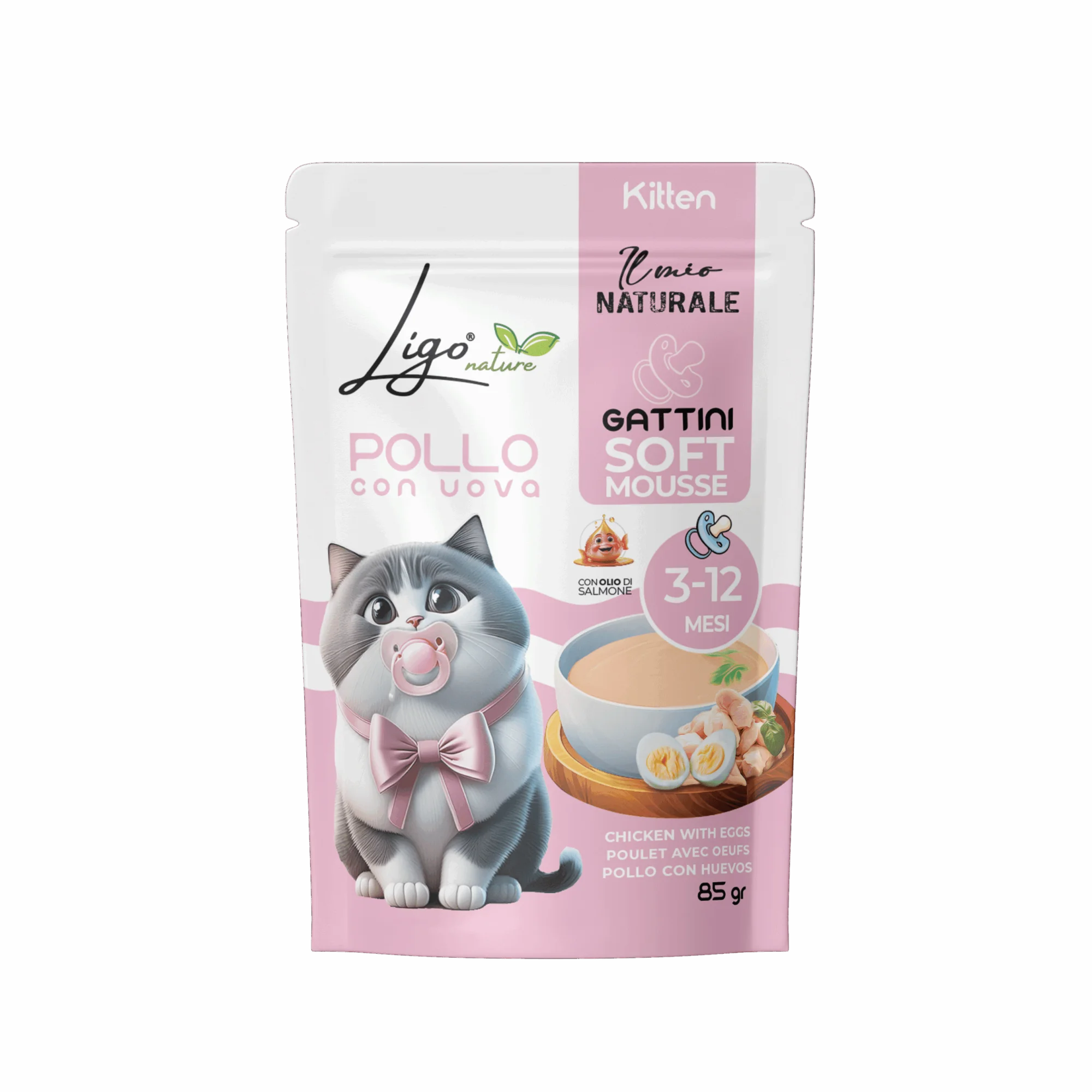 Ligo Nature - Soft Jelly Mousse di Pollo con Uova Kitten - 85gr