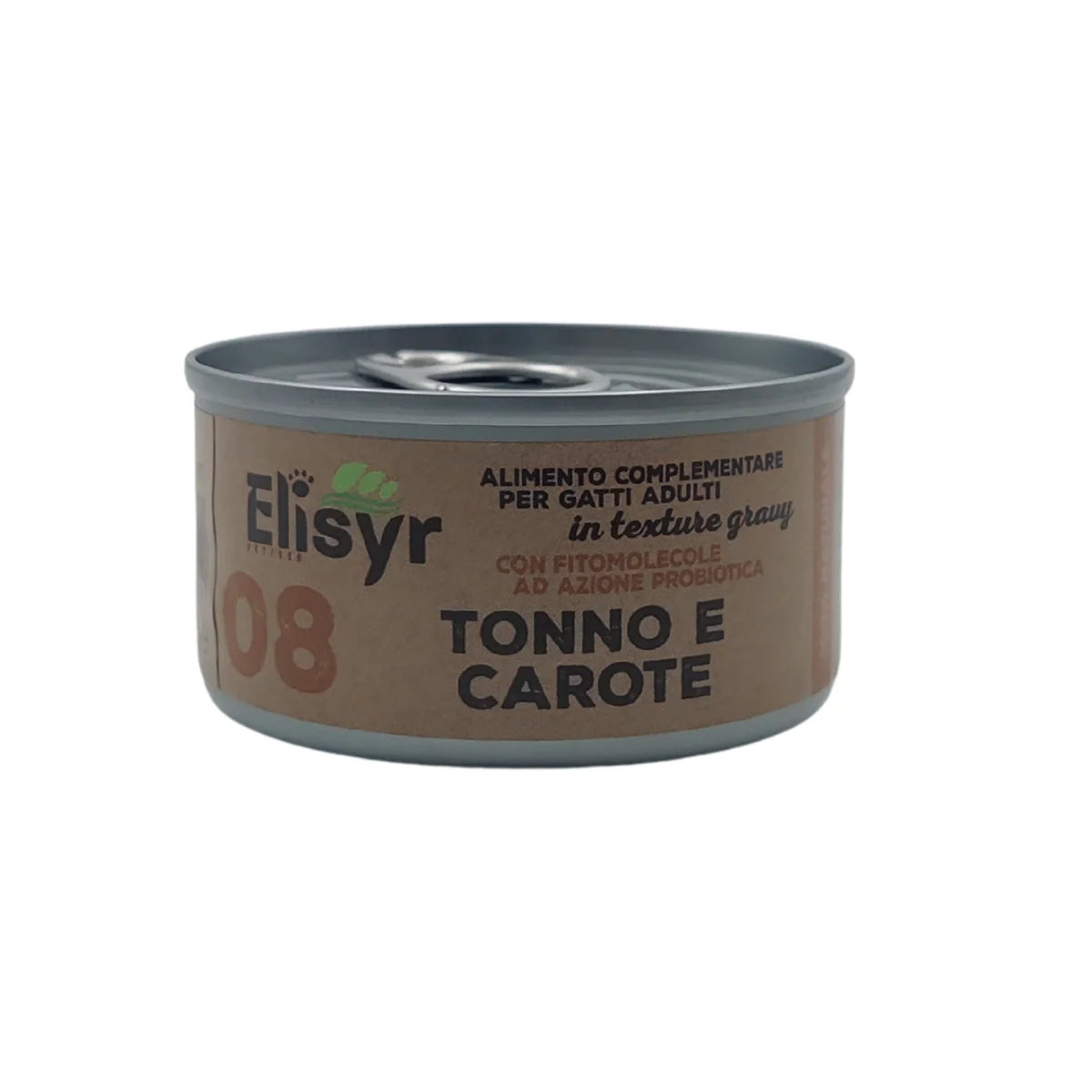 Elisyr - Alimento umido complementare per gatti adulti - Tonno e Carote - 85 gr