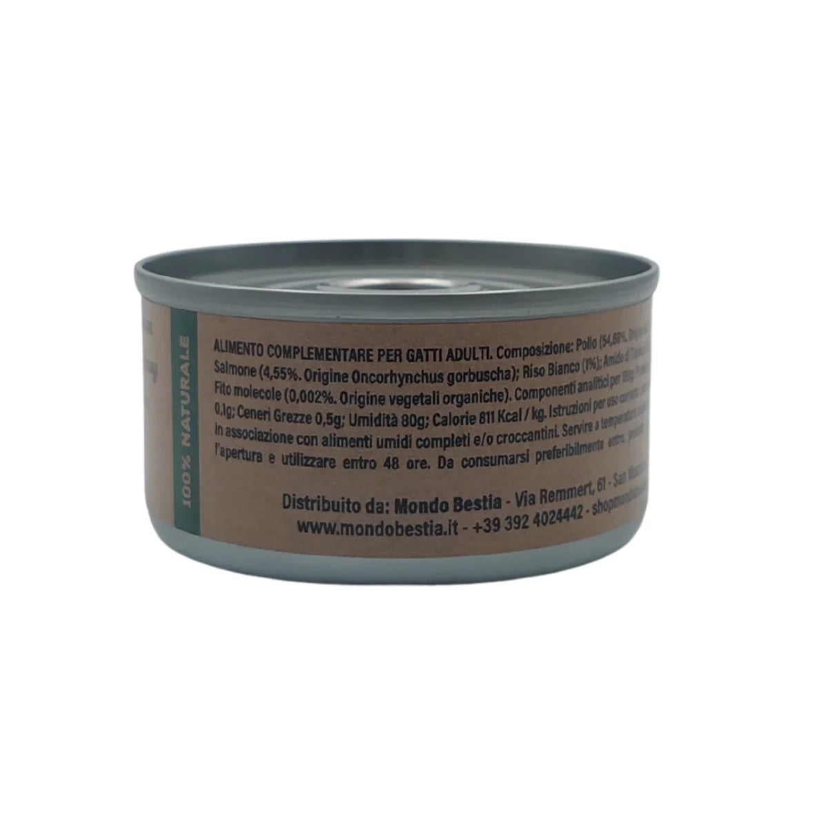 Elisyr - Alimento umido complementare per gatti adulti - Pollo e Salmone - 85 gr