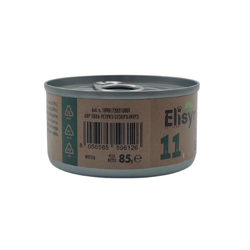 Elisyr - Alimento umido complementare per gatti adulti - Pollo e Salmone - 85 gr