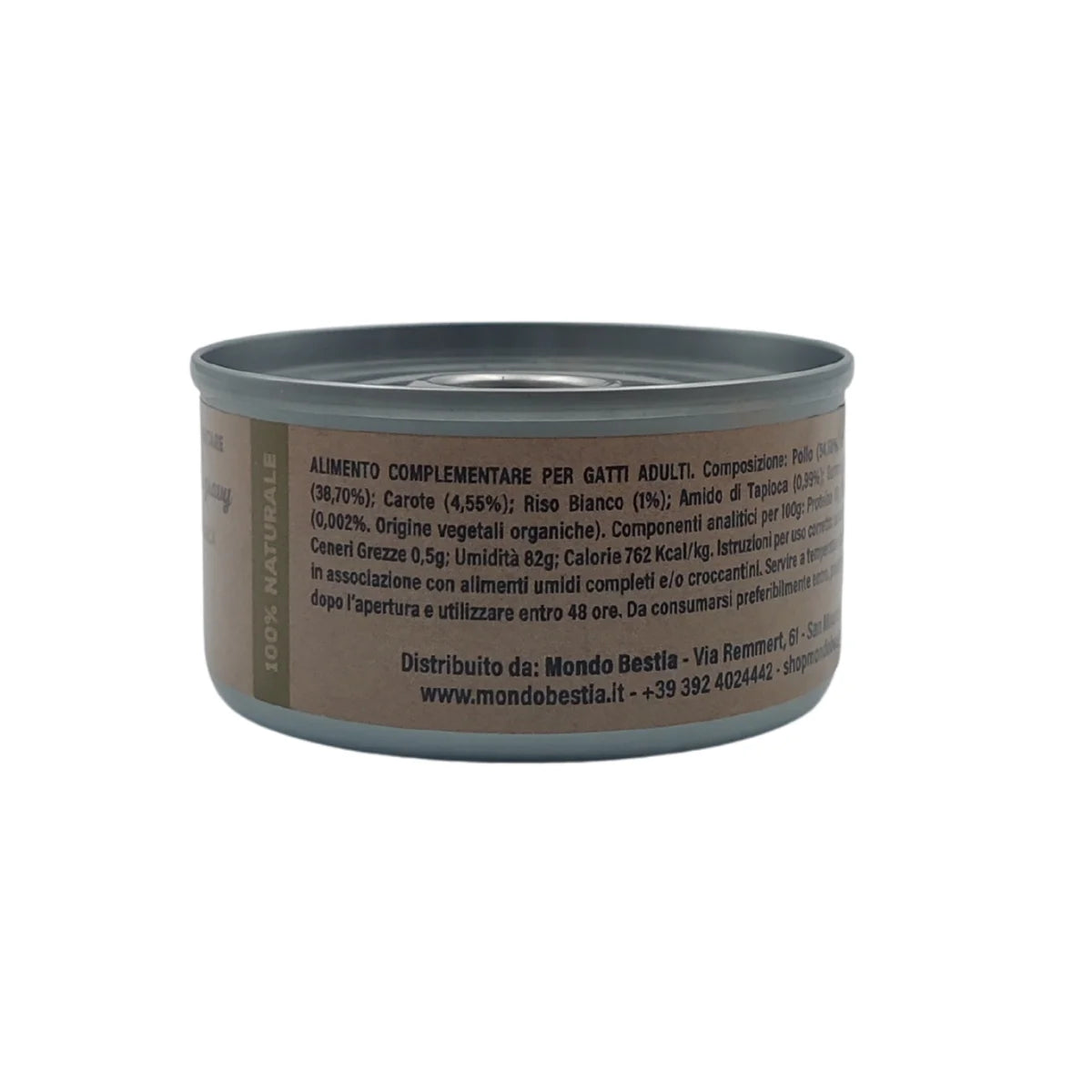 Elisyr - Alimento umido complementare per gatti adulti - Pollo e Carote - 85 gr