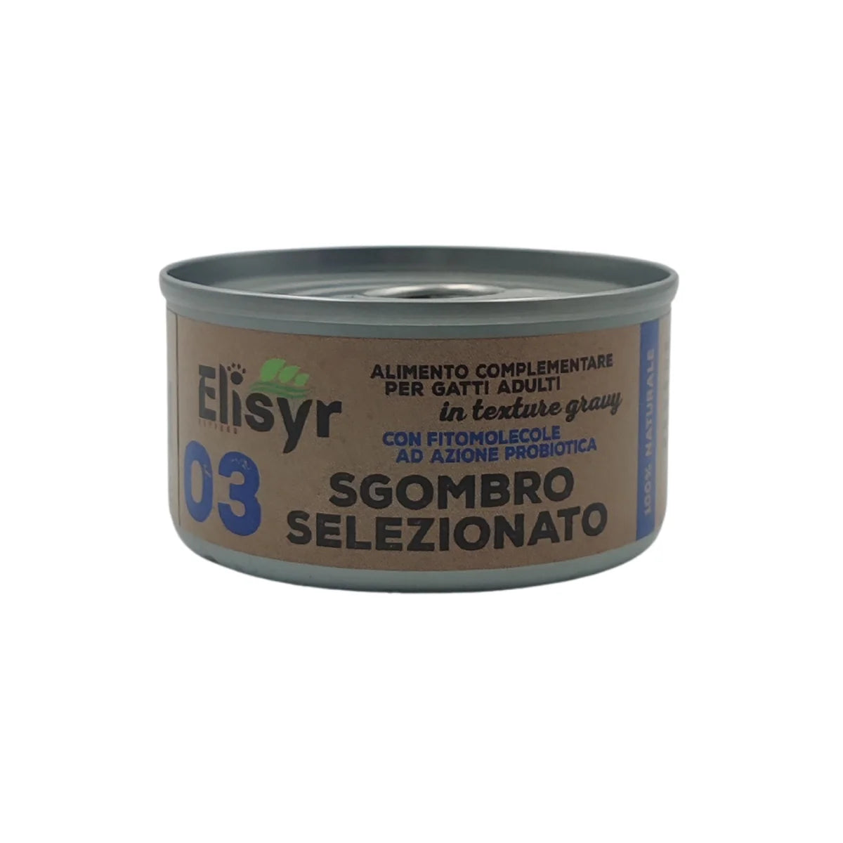 Elisyr - Alimento umido complementare per gatti adulti - Sgombro Selezionato - 85 gr