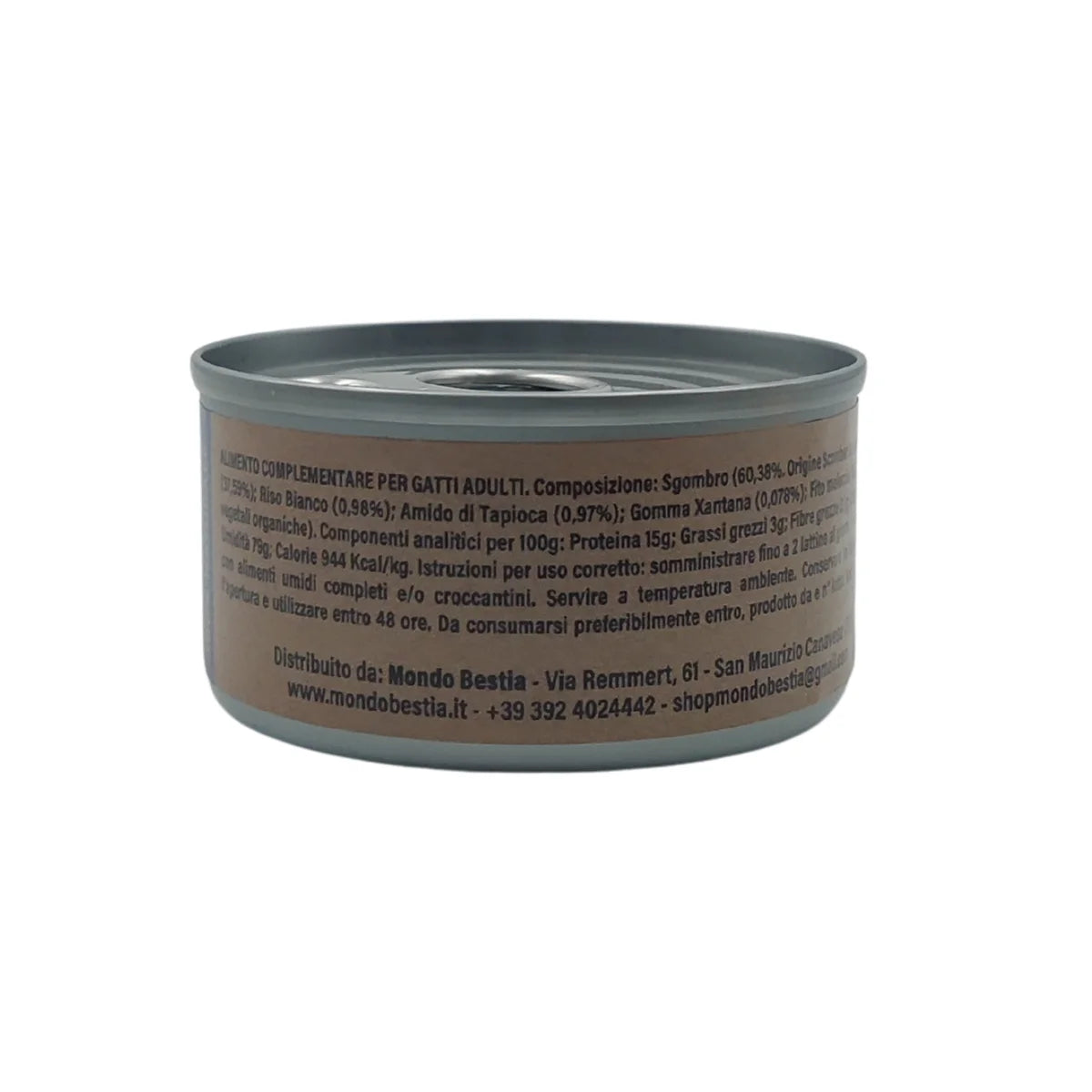 Elisyr - Alimento umido complementare per gatti adulti - Sgombro Selezionato - 85 gr