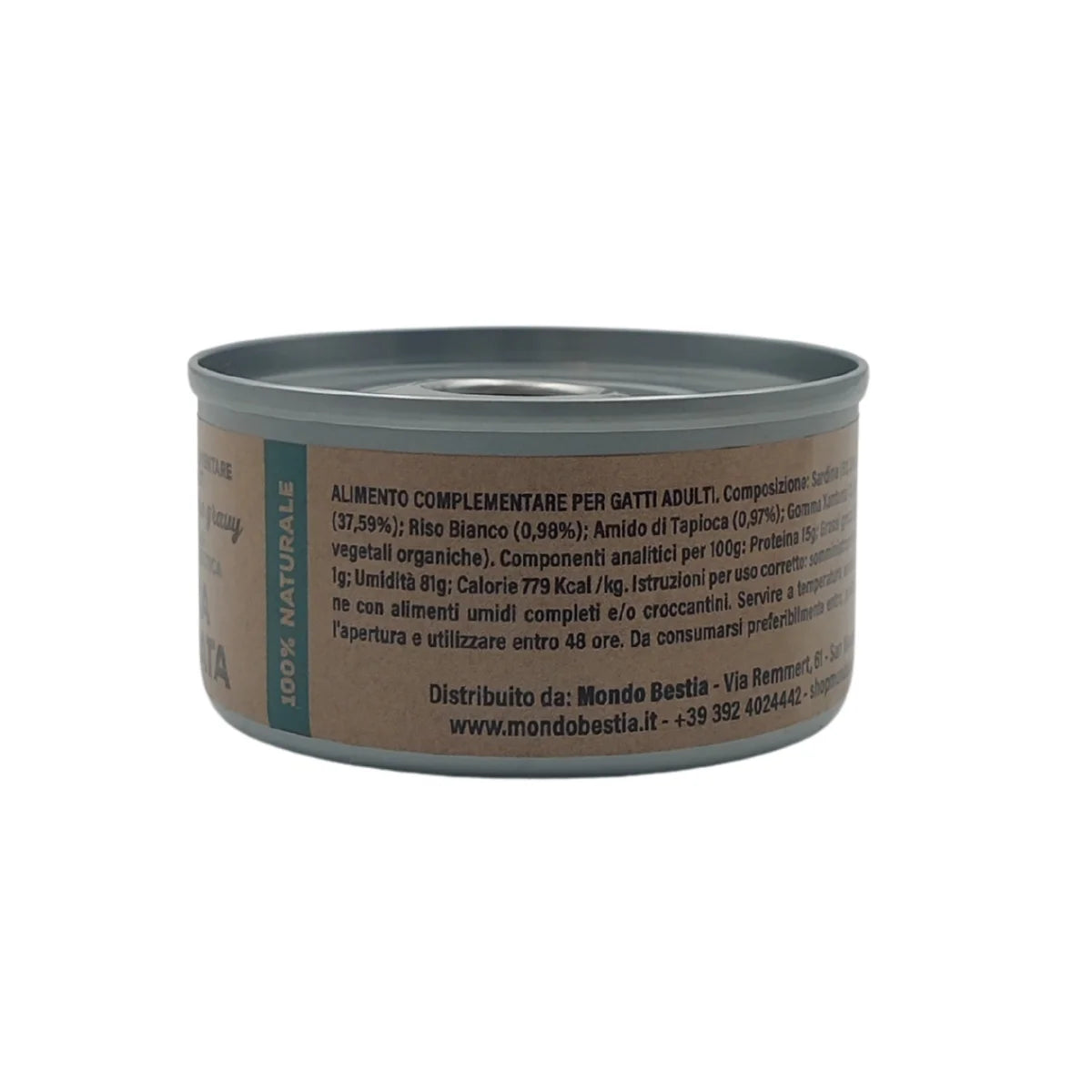 Elisyr - Alimento umido complementare per gatti adulti - Sardina Selezionata - 85 gr