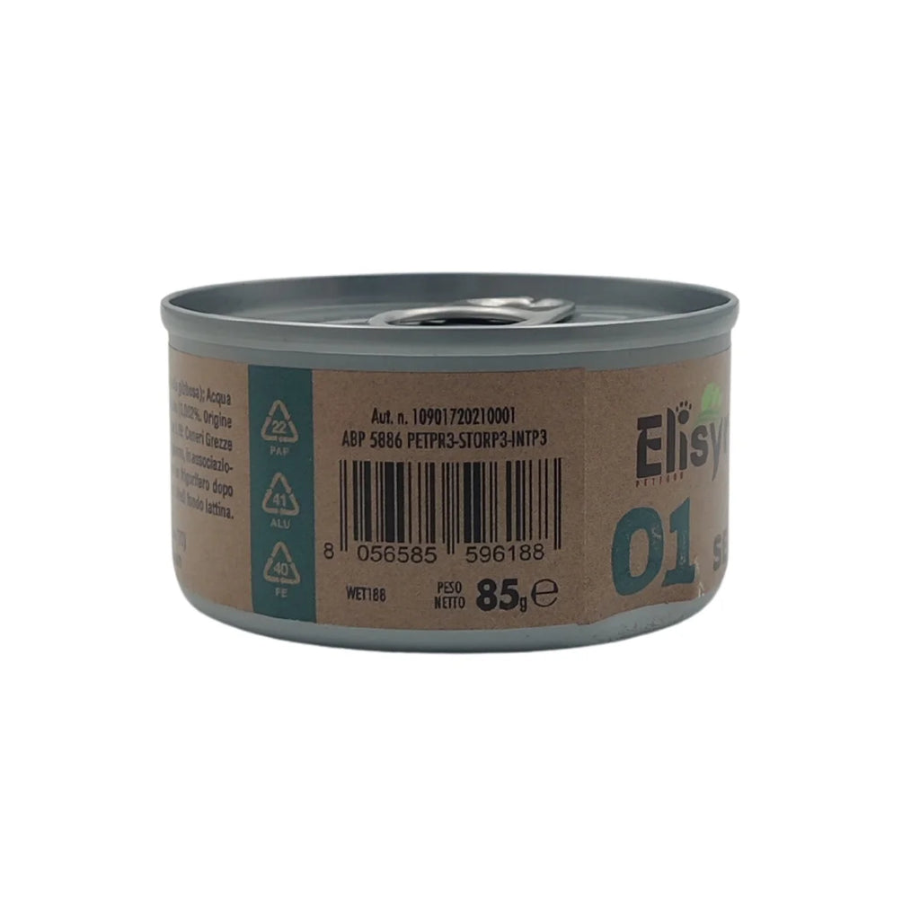 Elisyr - Alimento umido complementare per gatti adulti - Sardina Selezionata - 85 gr