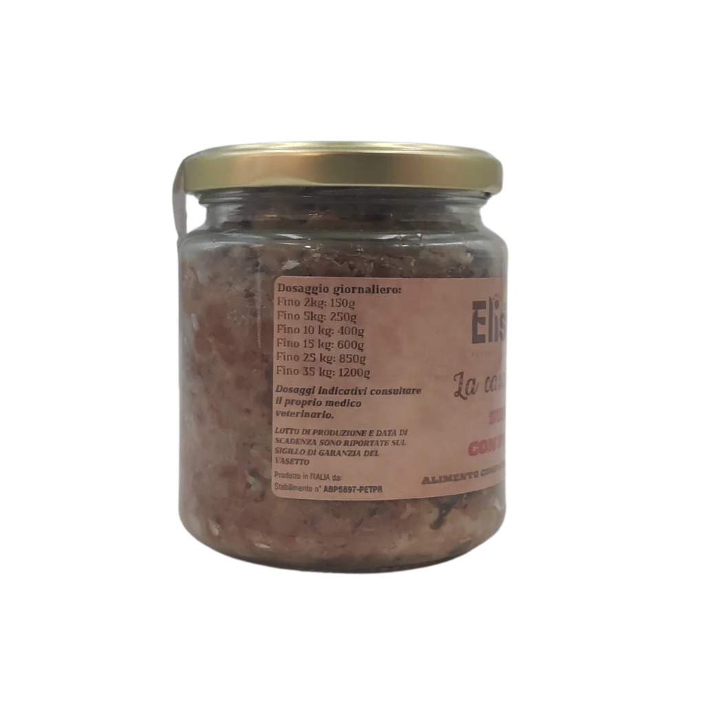 Suino con Piselli - Alimento completo per Cani Adulti - Elisyr La Casalinga