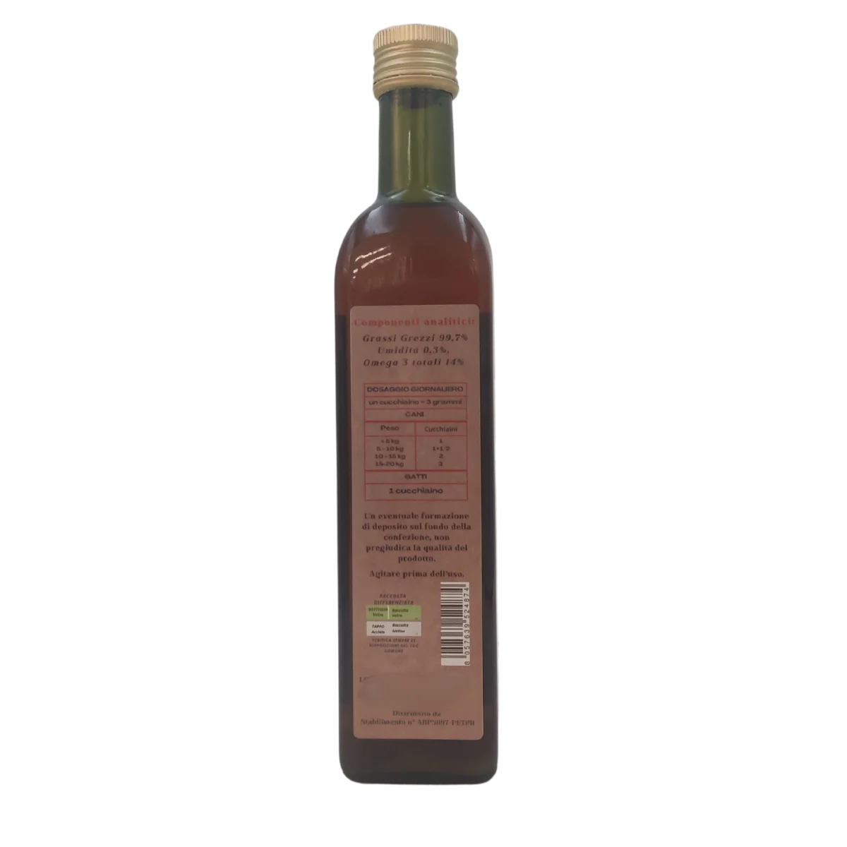 Olio di Salmone - Alimento semplice per cani e gatti - Elisyr